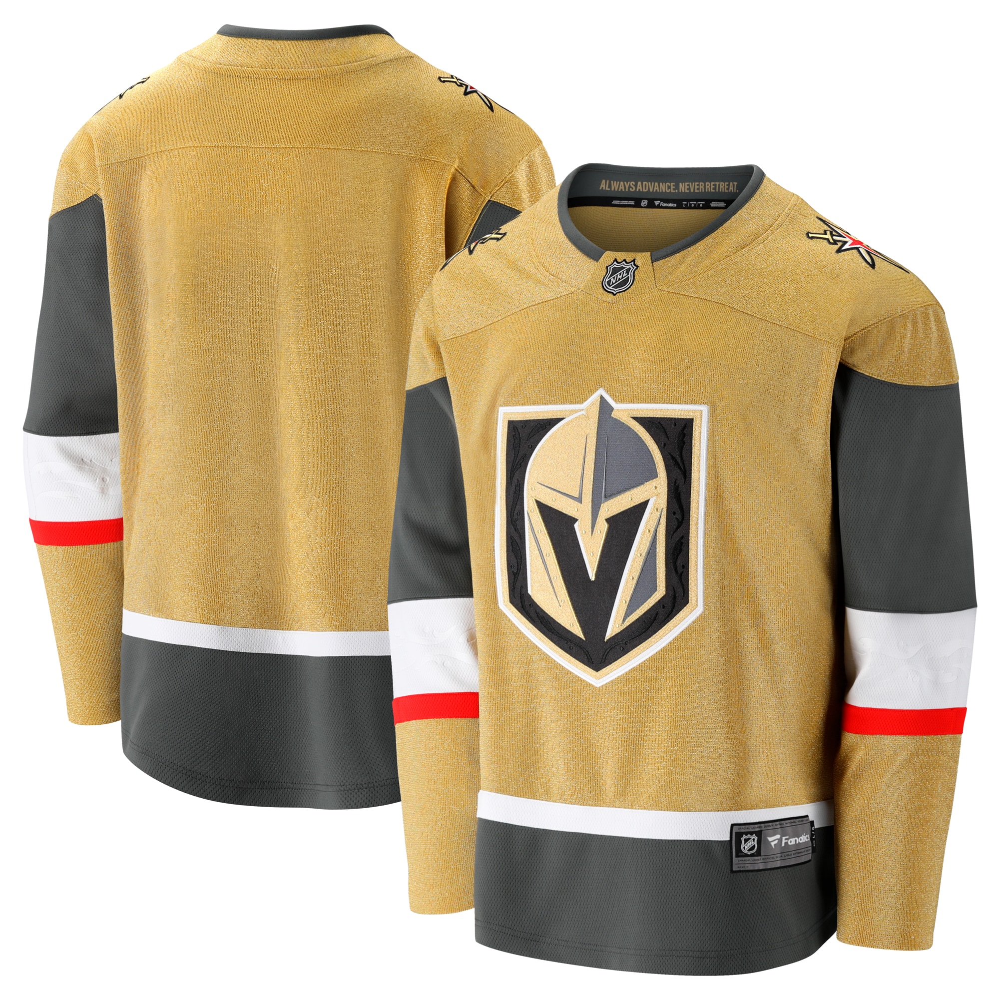 Men's Vegas Golden Knights Gold Home Breakaway Hockey Jersey - JS173 