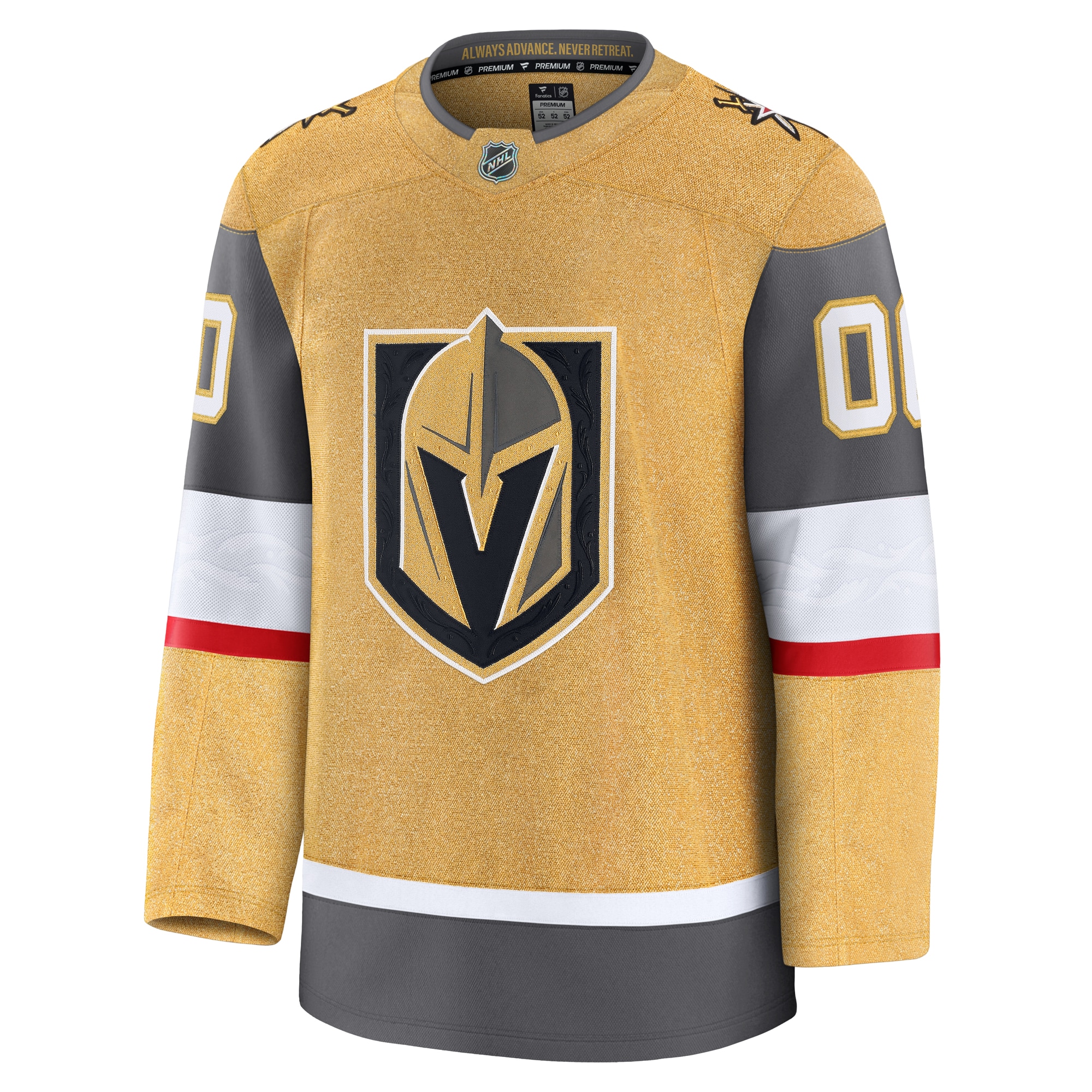 Alternative view of Men's Vegas Golden Knights Gold Home Premium Custom Hockey Jersey - JS418 