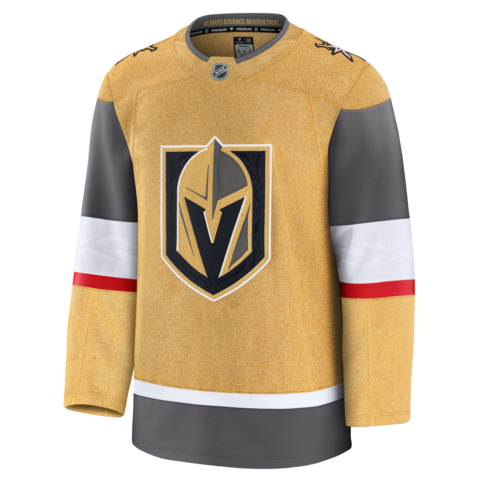 Alternative view of Men's Vegas Golden Knights Gold Home Premium Hockey Jersey - JS835 