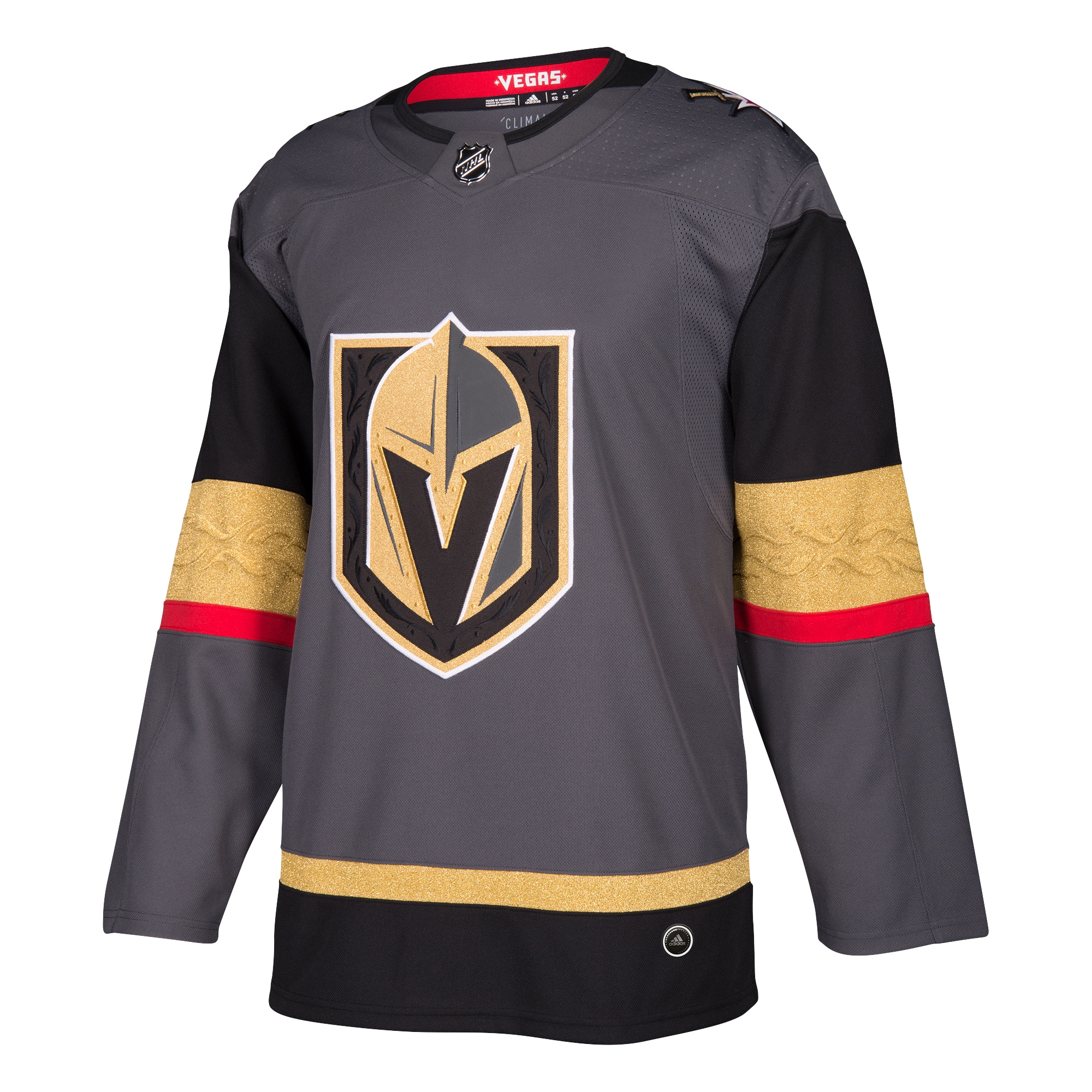Alternative view of Men's Vegas Golden Knights Gray Alternate Blank Hockey Jersey - JS444 