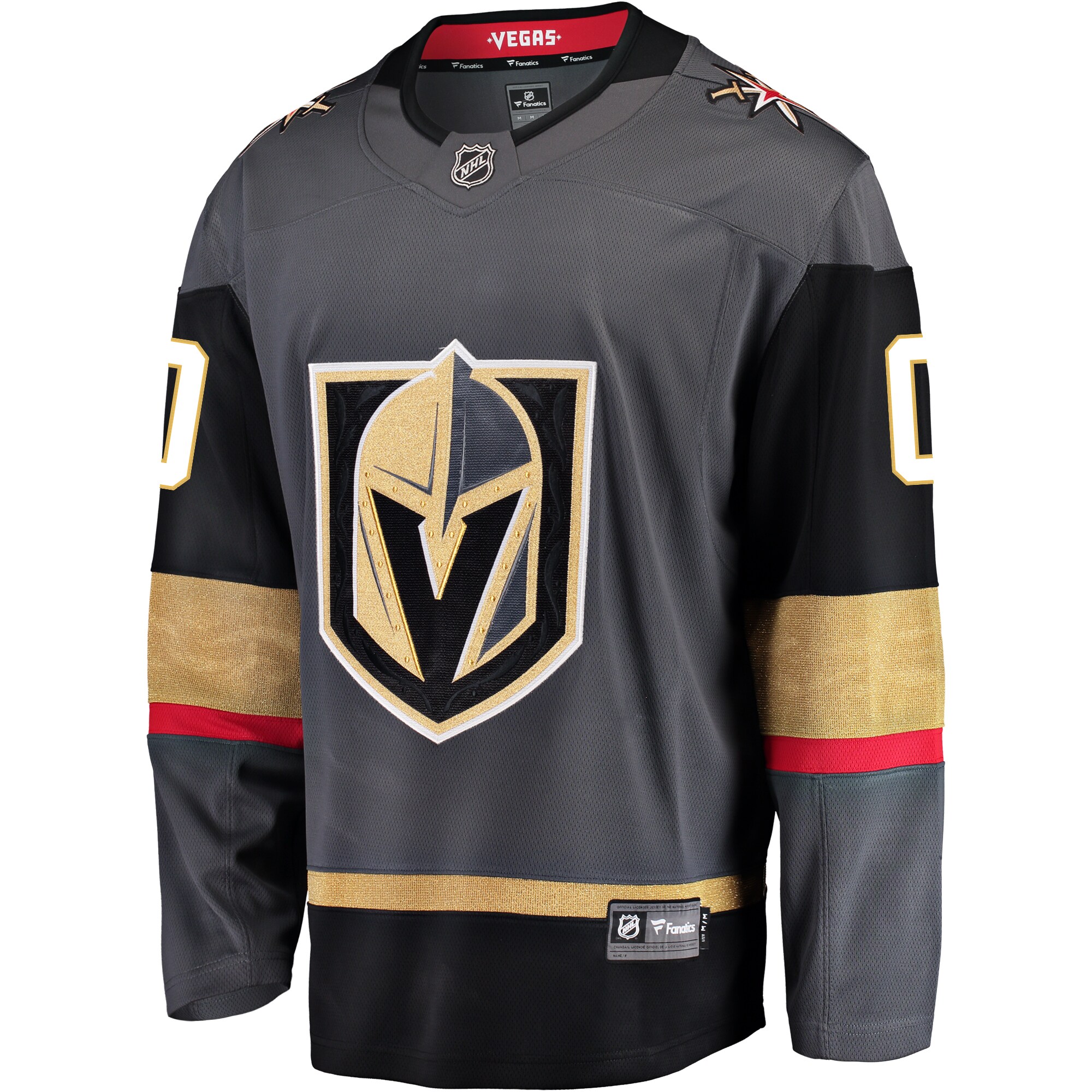 Alternative view of Men's Vegas Golden Knights Gray Alternate Breakaway Custom Hockey Jersey - JS753 