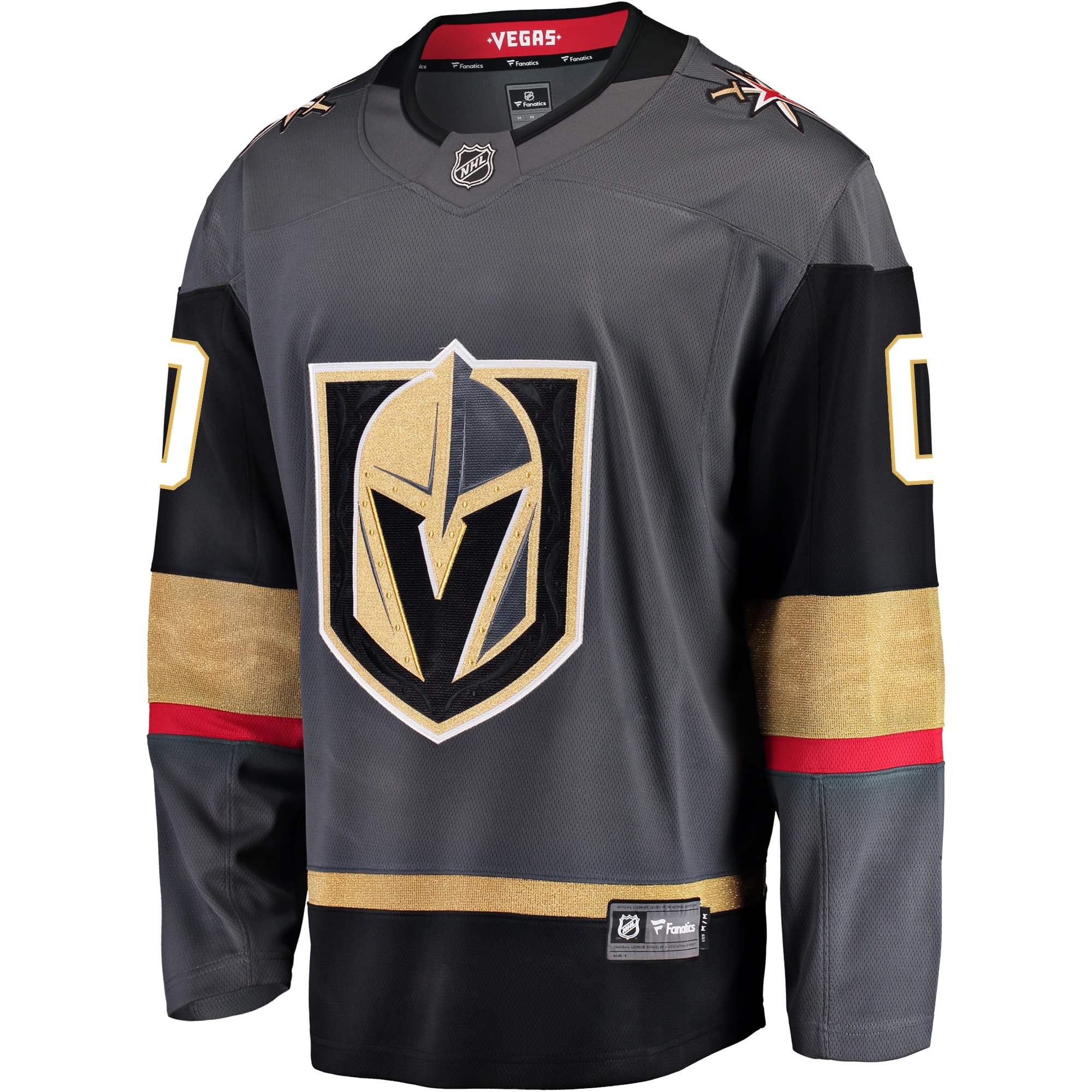 Alternative view of Men's Vegas Golden Knights Gray Alternate Breakaway Custom Hockey Jersey - JS835 