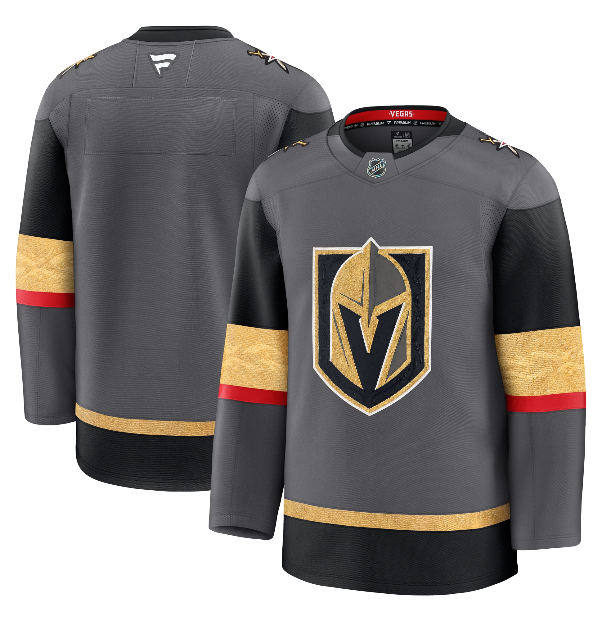 Men's Vegas Golden Knights Gray Alternate Premium Hockey Jersey - JS997 