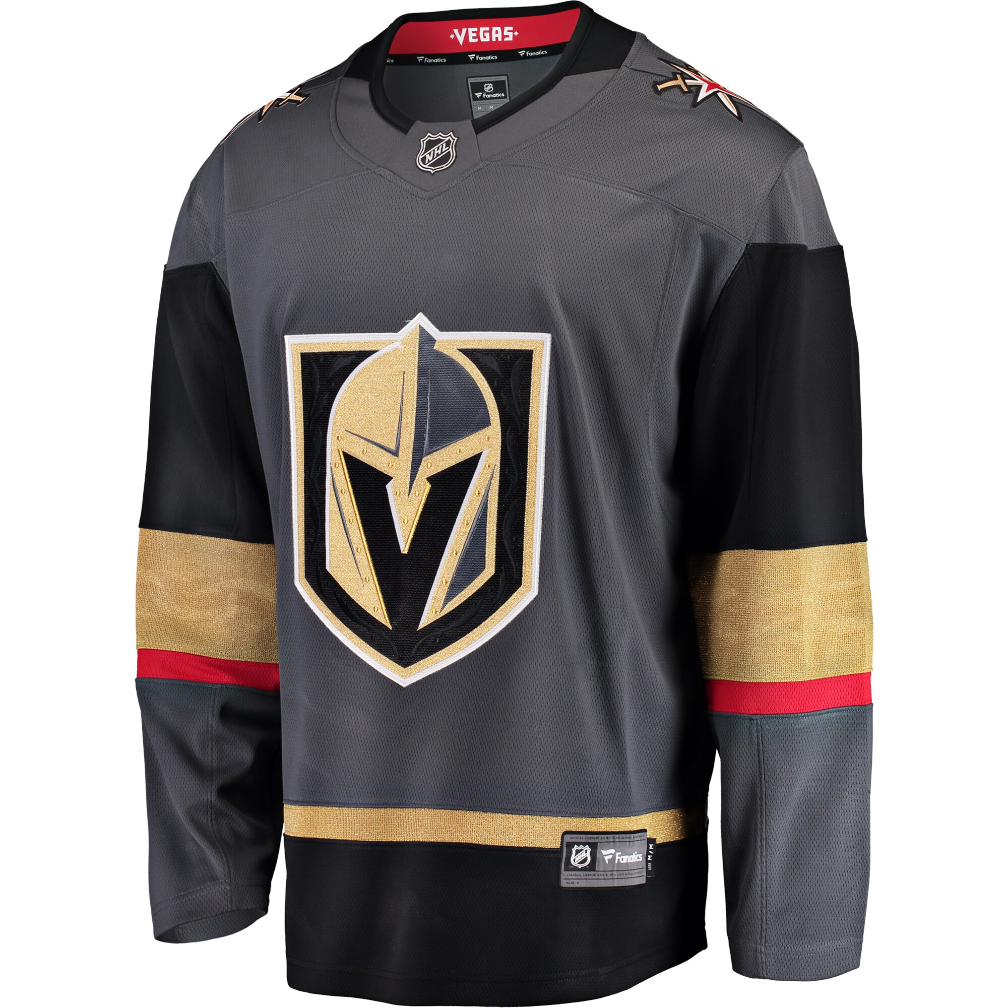 Alternative view of Men's Vegas Golden Knights Gray Breakaway Alternate Hockey Jersey - JS461 