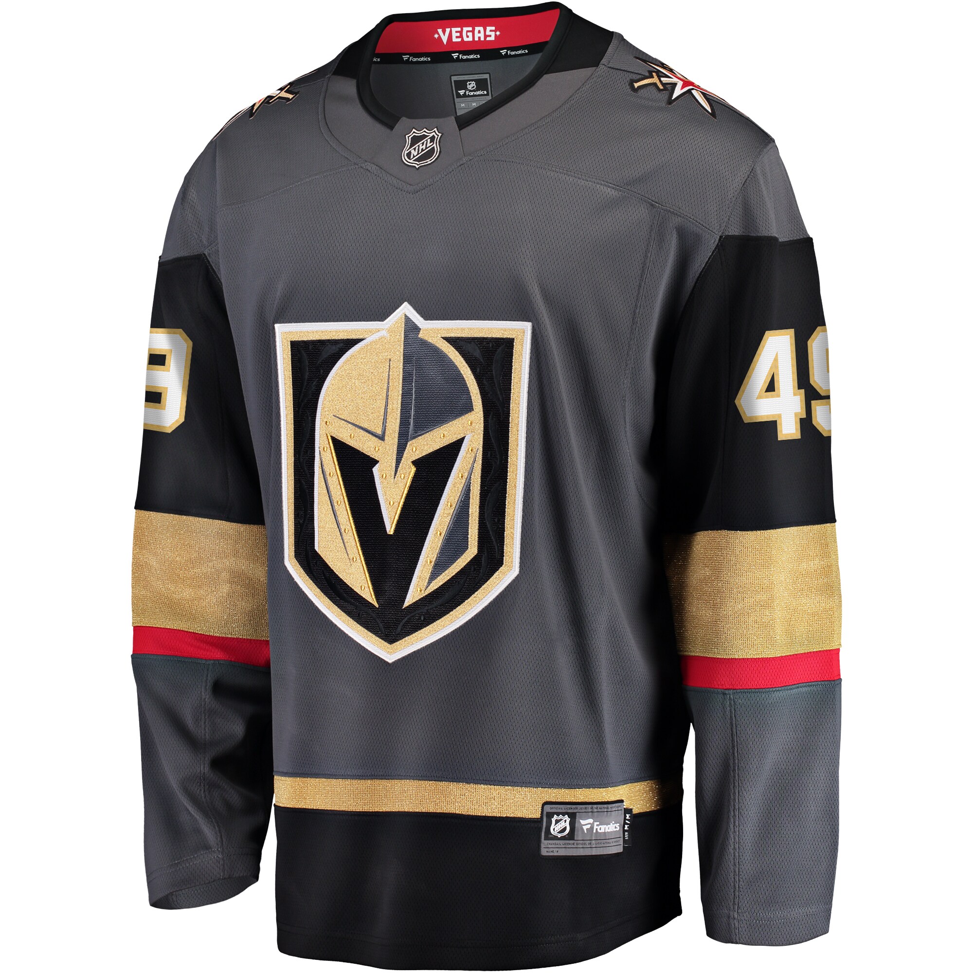 Alternative view of Men's Vegas Golden Knights Ivan Barbashev Gray Home Breakaway Hockey Jersey - JS741 