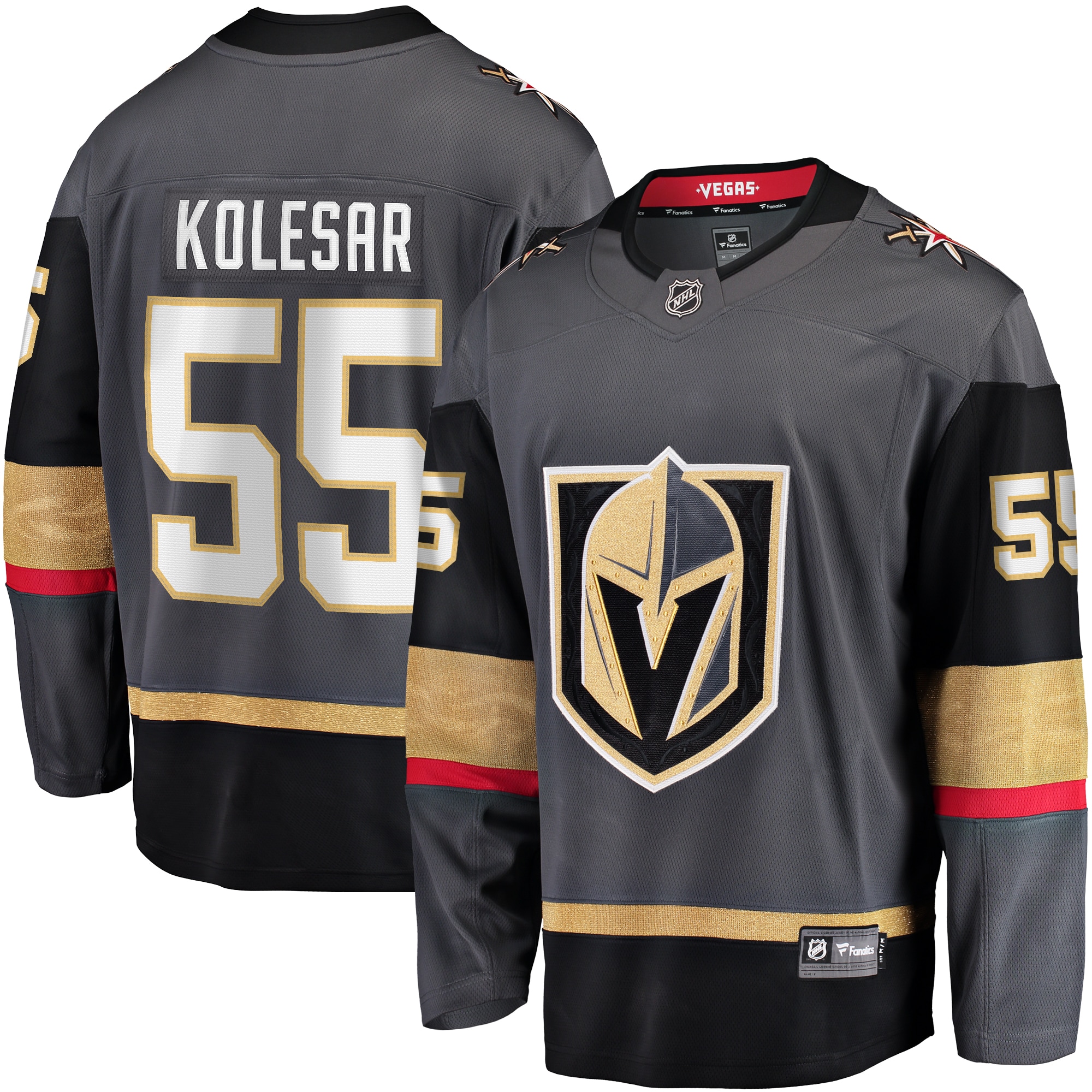 Men's Vegas Golden Knights Keegan Kolesar Gray Alternate Breakaway Player Hockey Jersey - JS466 