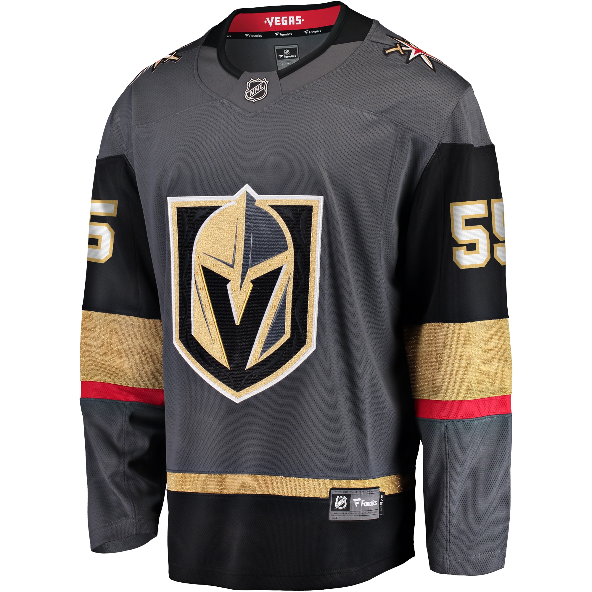 Alternative view of Men's Vegas Golden Knights Keegan Kolesar Gray Alternate Breakaway Player Hockey Jersey - JS466 