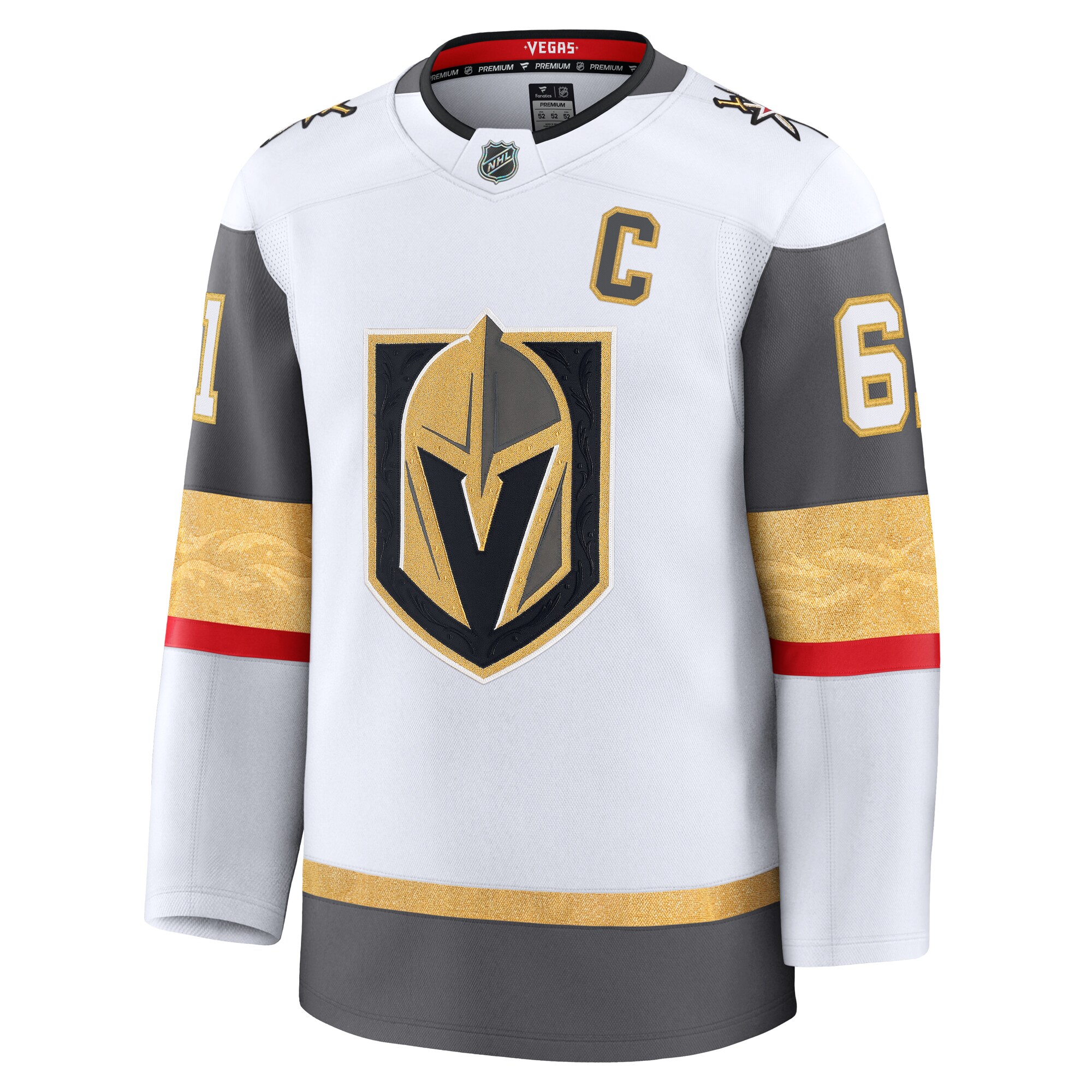 Alternative view of Men's Vegas Golden Knights Mark Stone White Away Premium Hockey Jersey - JS185 
