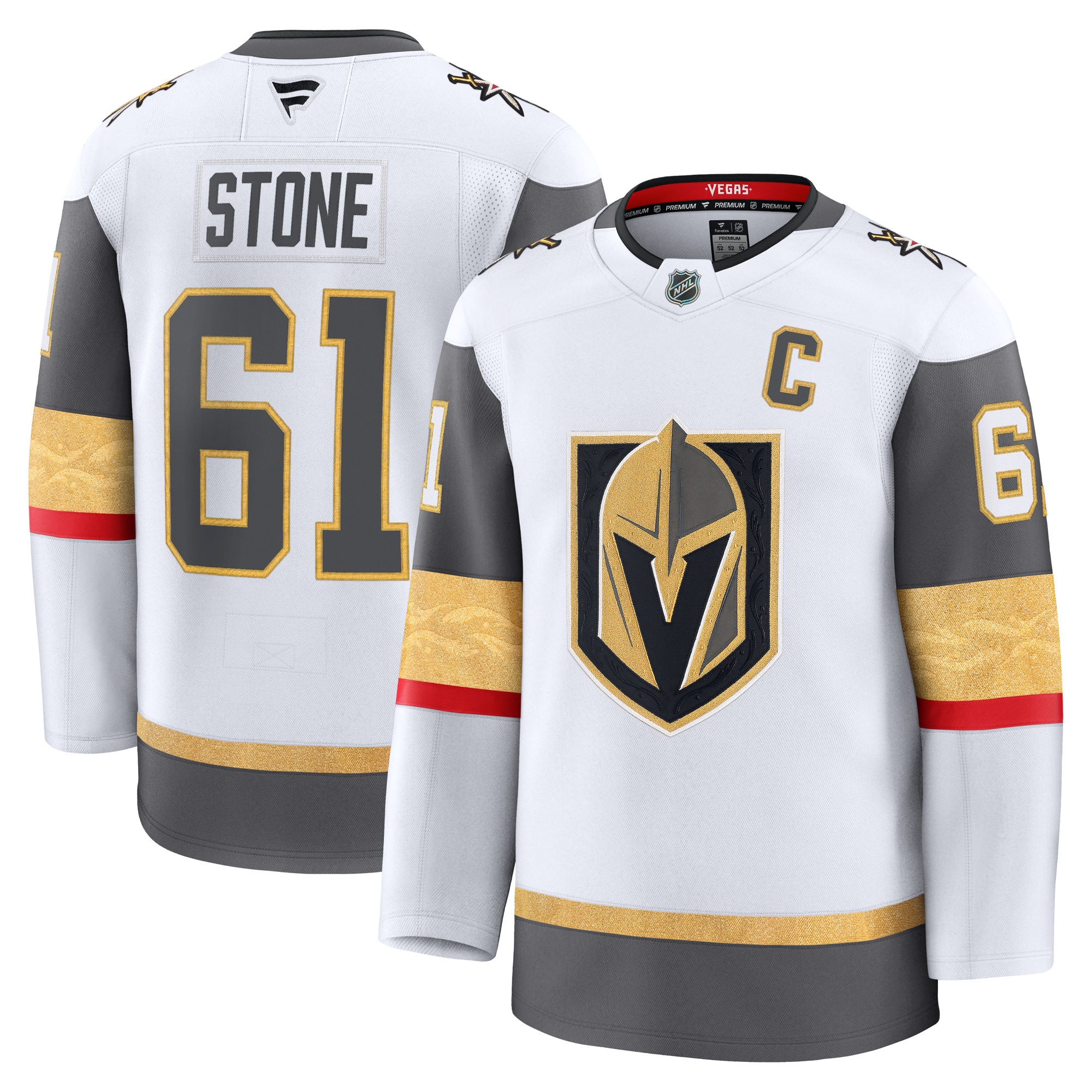 Men's Vegas Golden Knights Mark Stone White Away Premium Hockey Jersey - JS404 