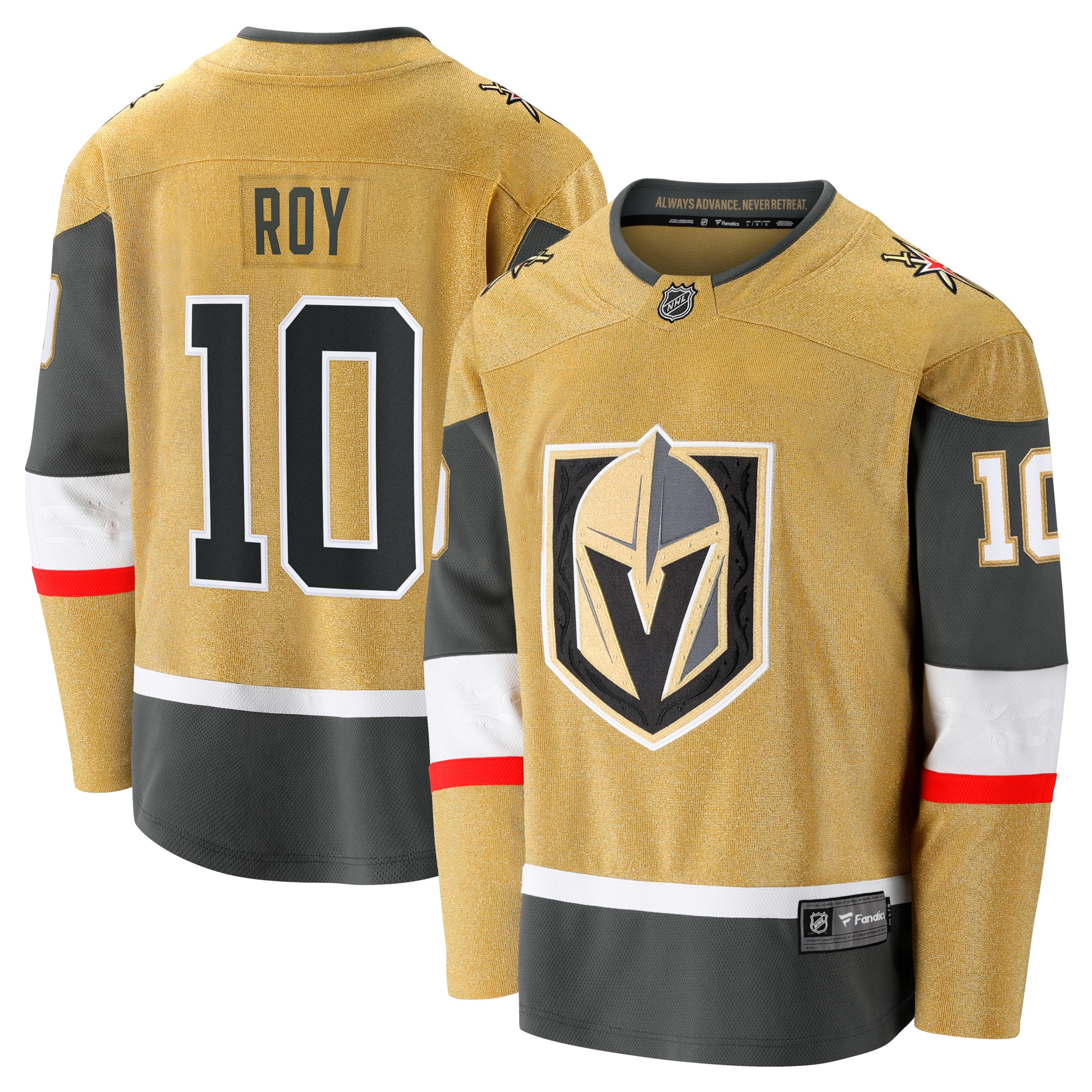 Men's Vegas Golden Knights Nicolas Roy Gold Home Breakaway Hockey Jersey - JS937 