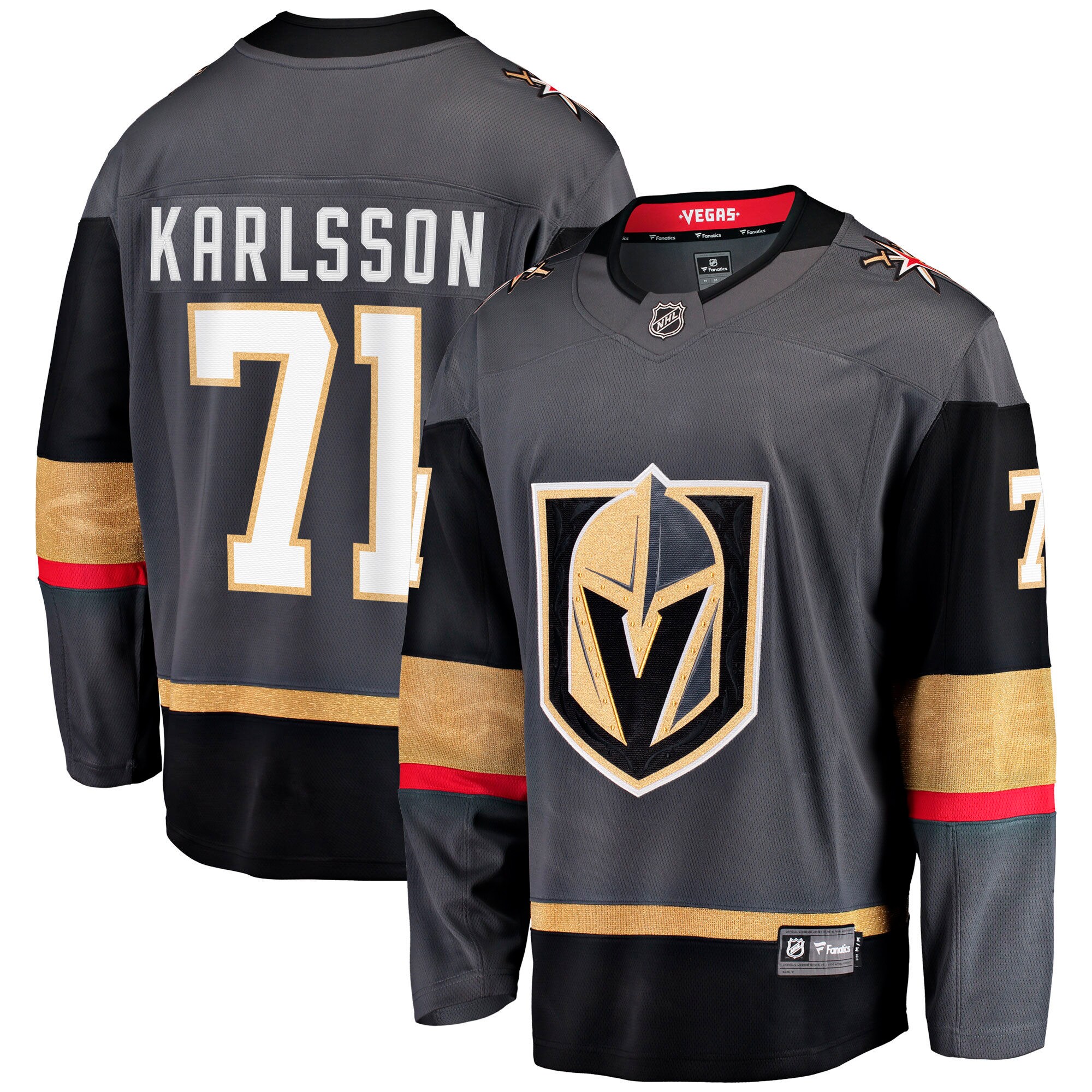Men's Vegas Golden Knights William Karlsson Gray Alternate Breakaway Hockey Jersey - JS734 
