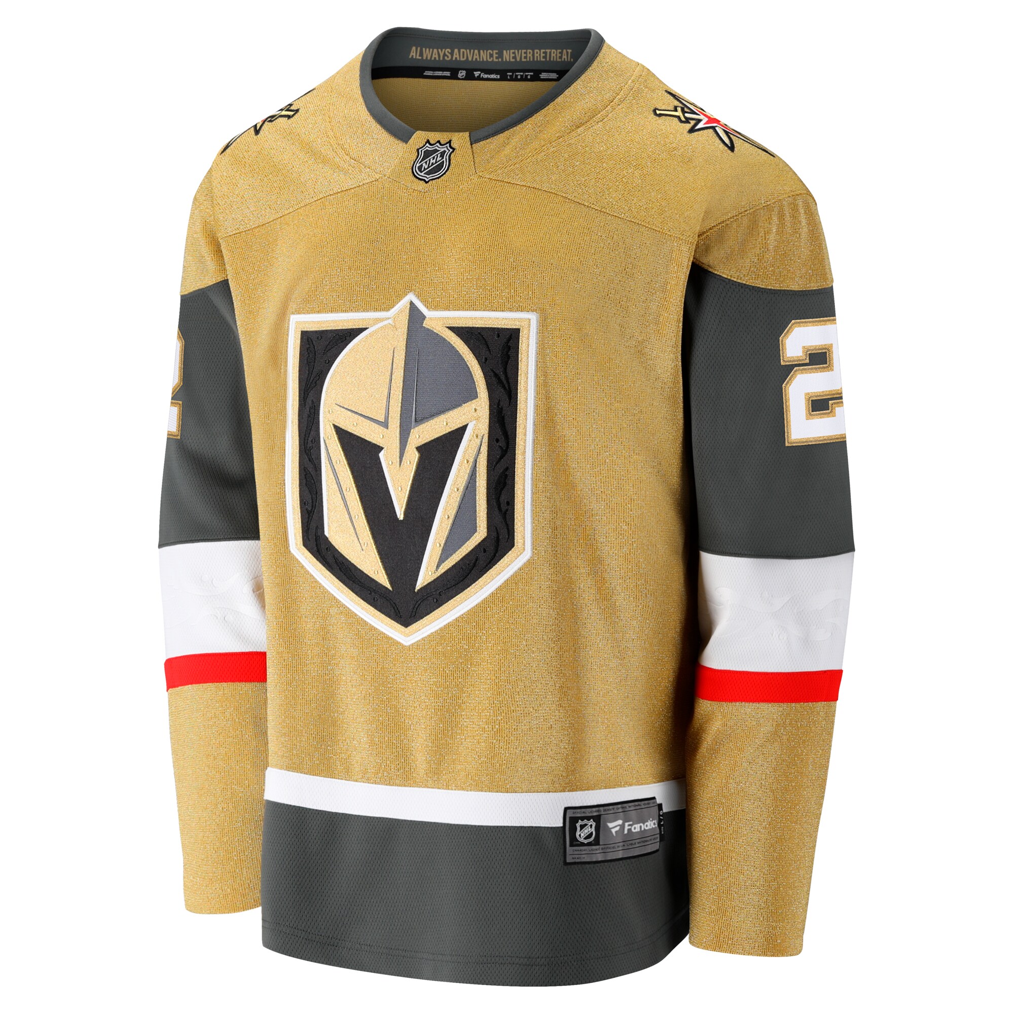 Alternative view of Men's Vegas Golden Knights Zach Whitecloud Gold Home Breakaway Hockey Jersey - JS300 