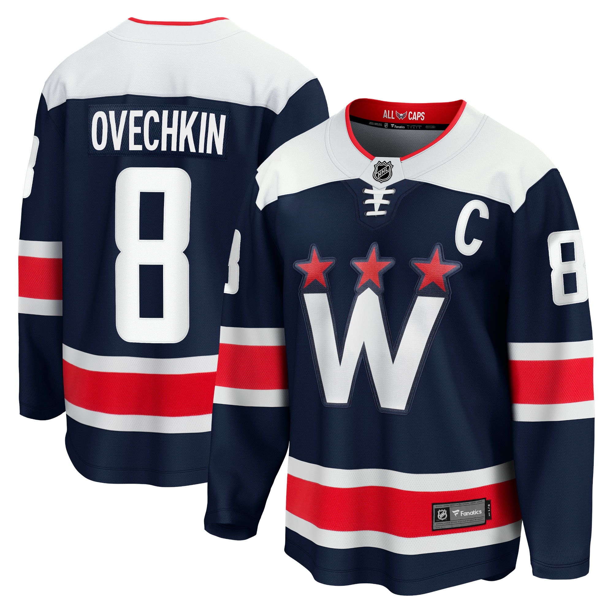 Men's Washington Capitals Alexander Ovechkin Navy Alternate Premier Breakaway Player Hockey Jersey - JS473 