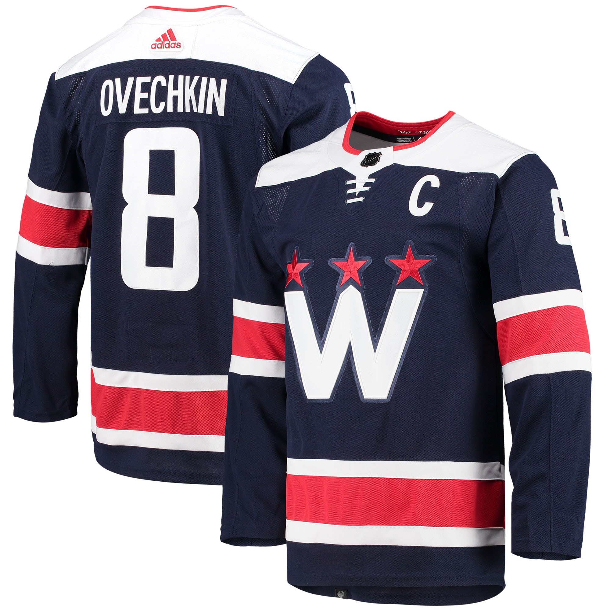Men's Washington Capitals Alexander Ovechkin Navy Alternate Primegreen Player Hockey Jersey - JS346 