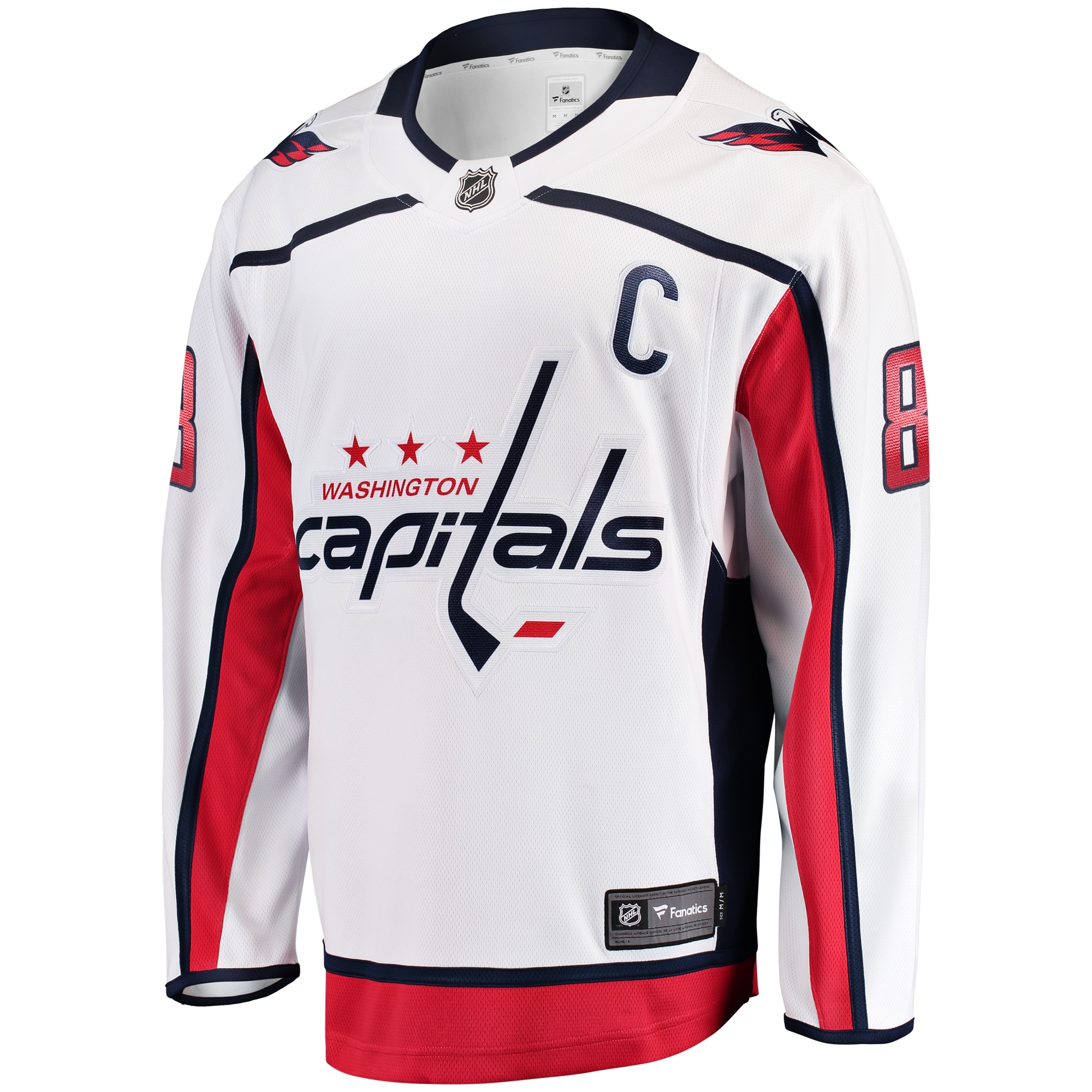 Alternative view of Men's Washington Capitals Alexander Ovechkin White Breakaway Player Hockey Jersey - JS153 
