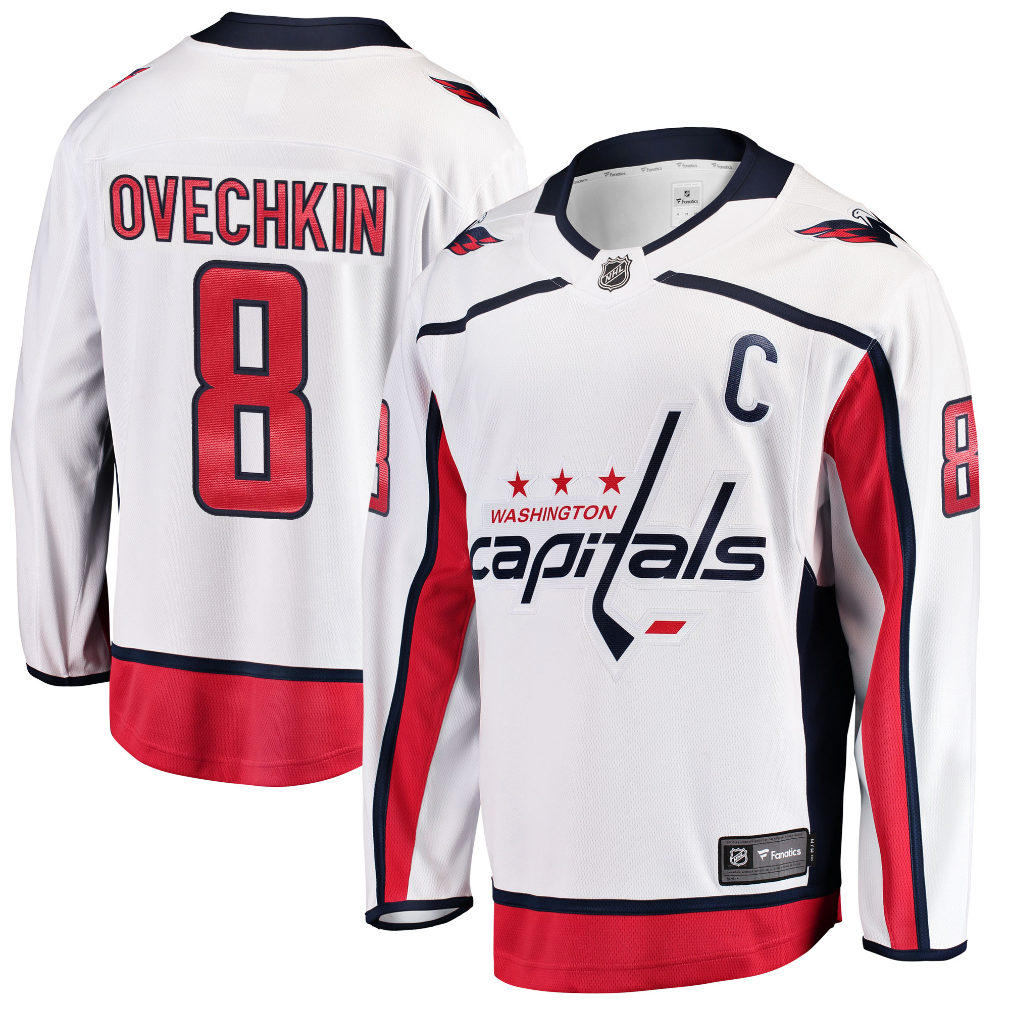 Men's Washington Capitals Alexander Ovechkin White Breakaway Player Hockey Jersey - JS637 