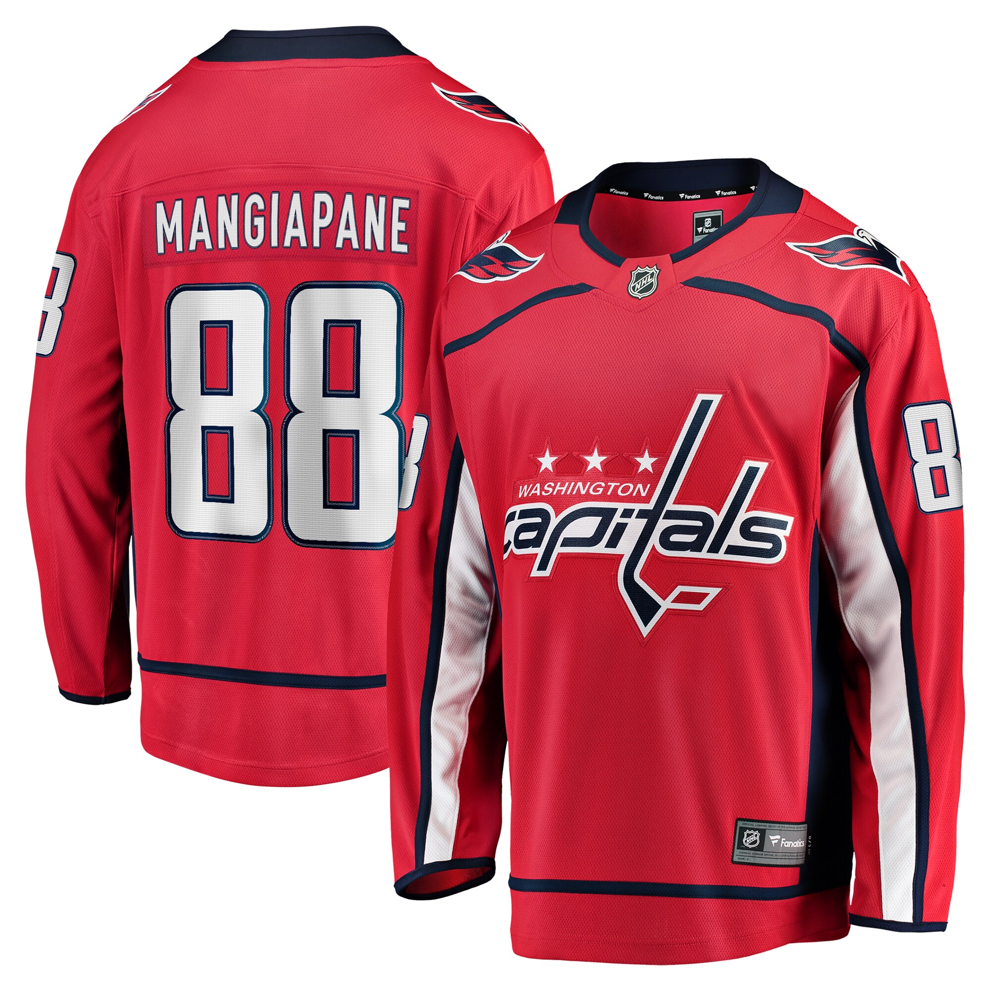 Men's Washington Capitals Andrew Mangiapane Red Home Premier Breakaway Player Hockey Jersey - JS642 