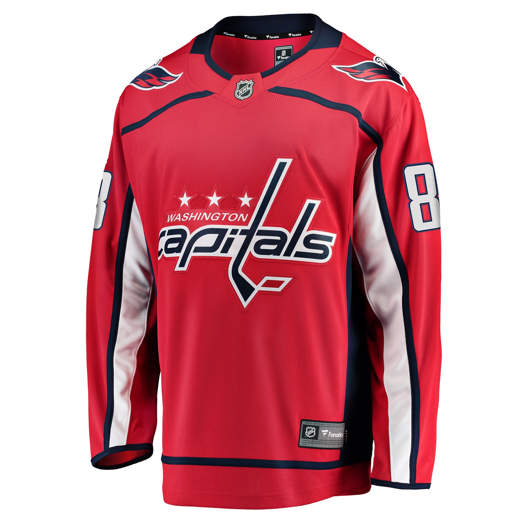 Alternative view of Men's Washington Capitals Andrew Mangiapane Red Home Premier Breakaway Player Hockey Jersey - JS642 