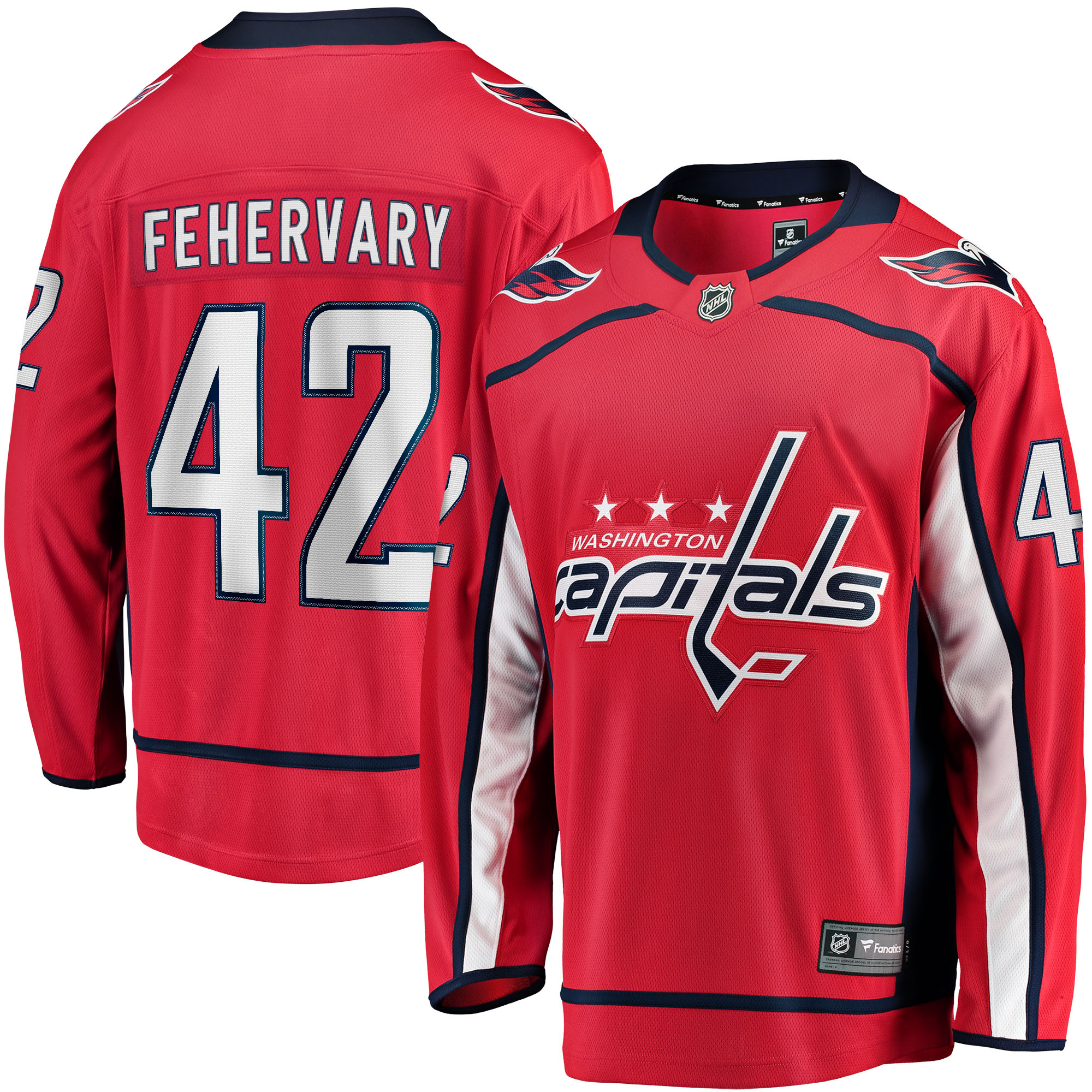Men's Washington Capitals Martin Fehervary Red Home Breakaway Player Hockey Jersey - JS717 