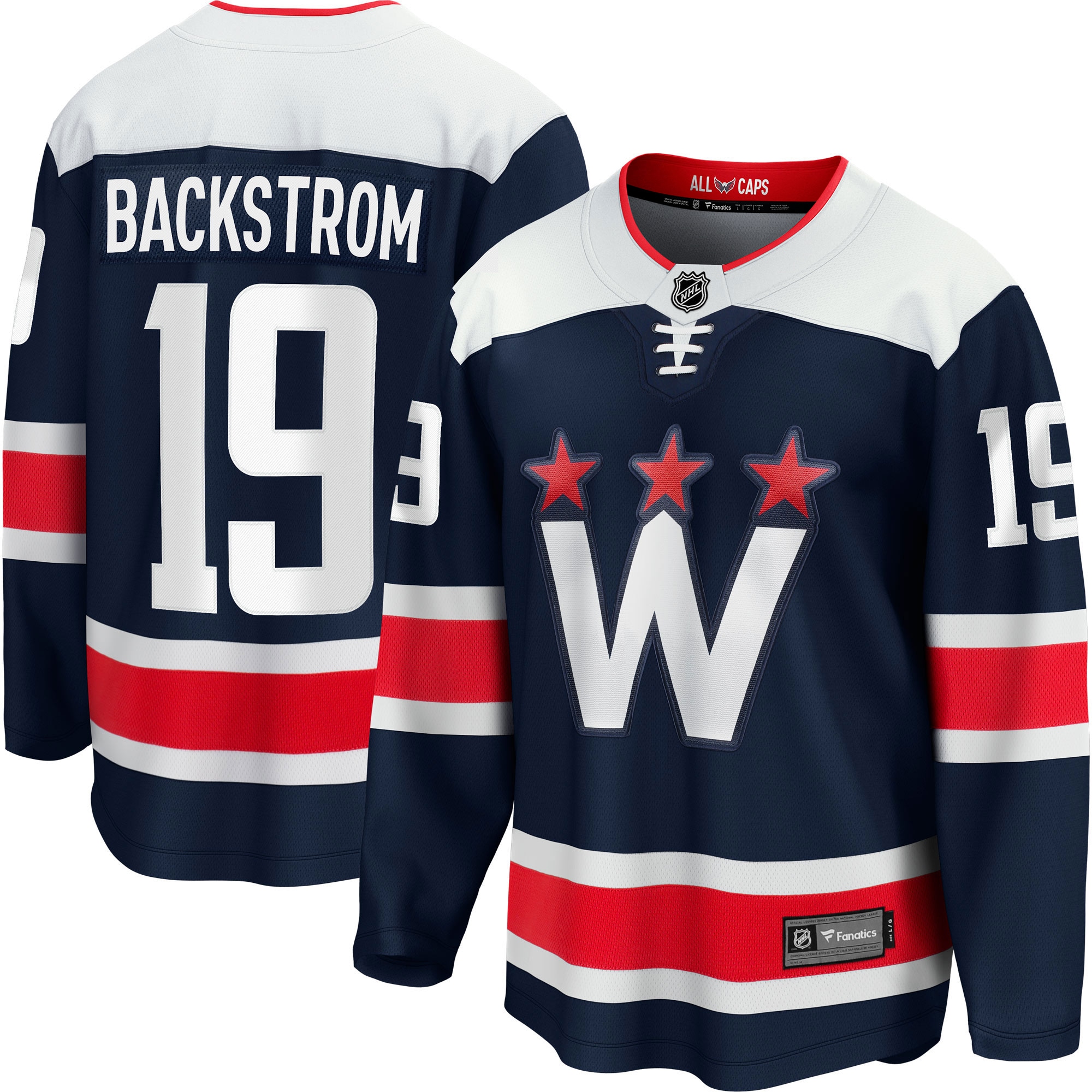 Men's Washington Capitals Nicklas Backstrom Navy Alternate Premier Breakaway Player Hockey Jersey - JS874 