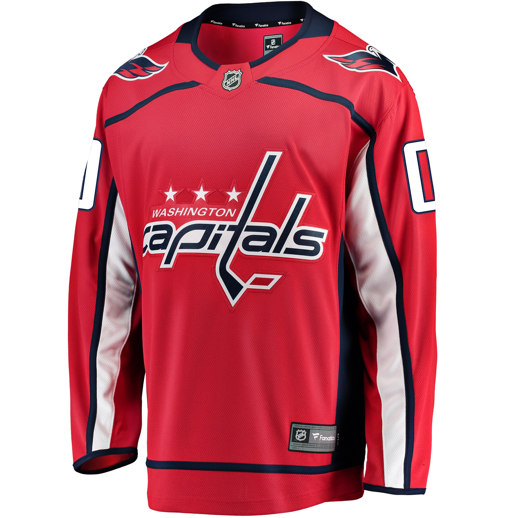 Alternative view of Men's Washington Capitals Red Home Breakaway Custom Hockey Jersey - JS340 