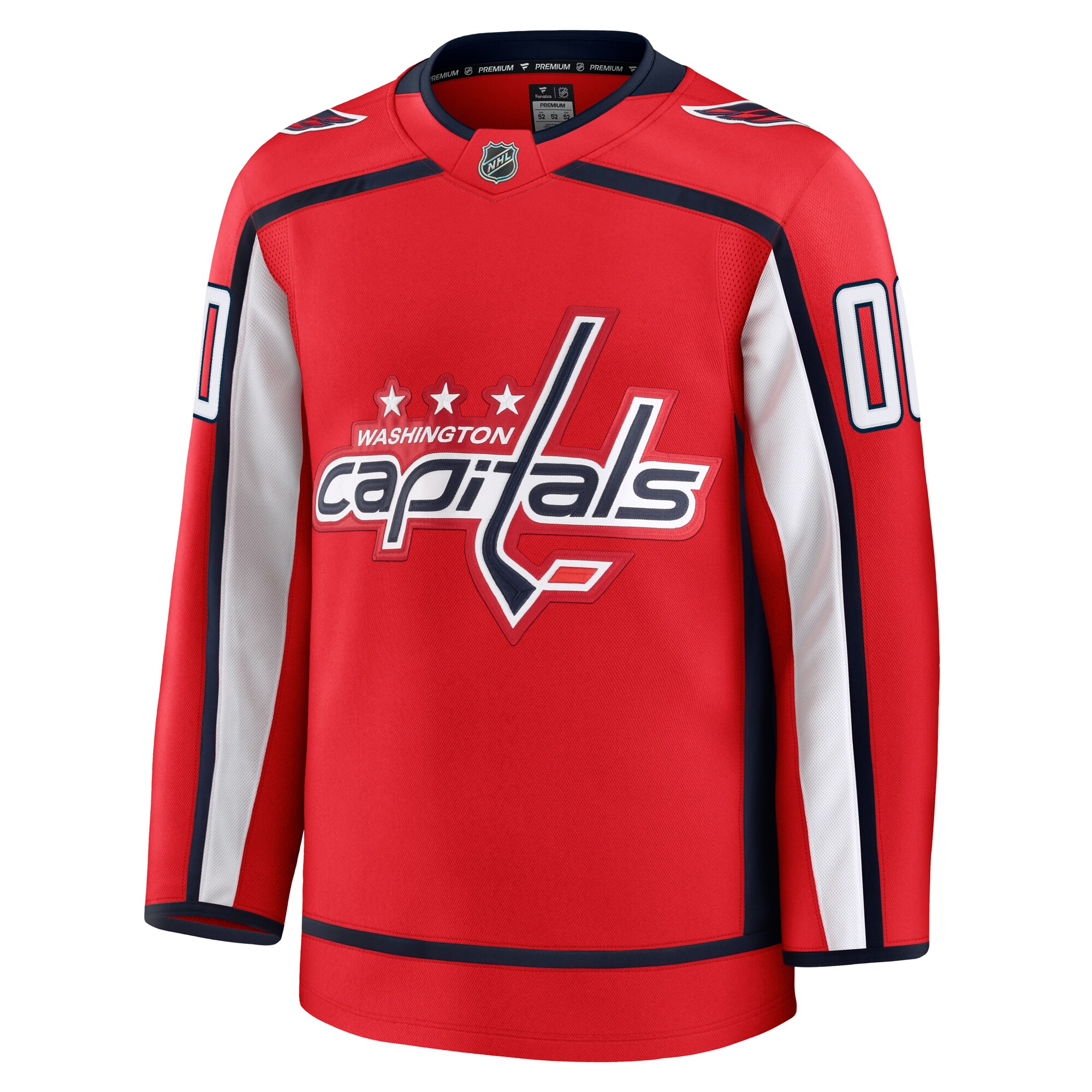 Alternative view of Men's Washington Capitals Red Home Premium Custom Hockey Jersey - JS520 