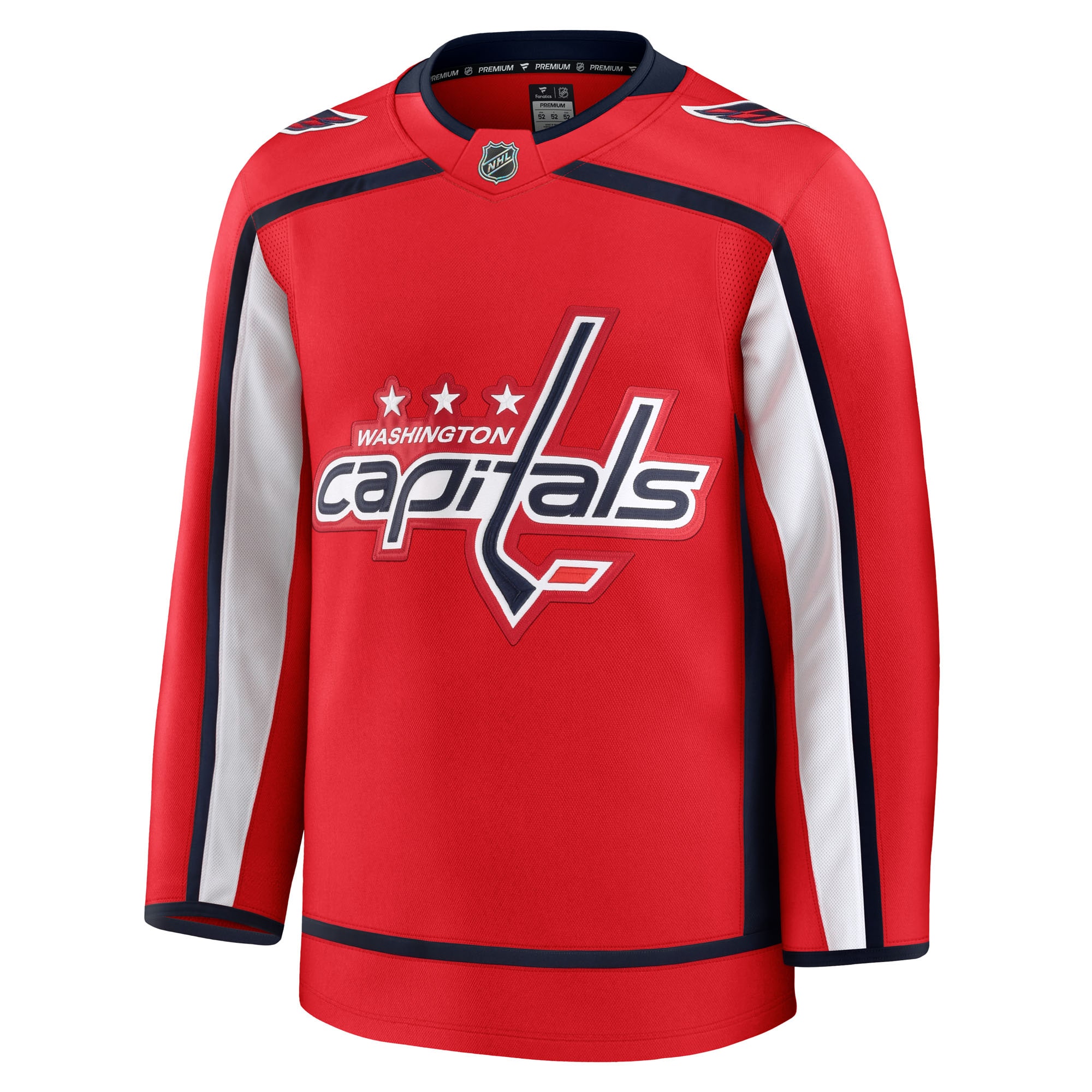 Alternative view of Men's Washington Capitals Red Home Premium Hockey Jersey - JS157 