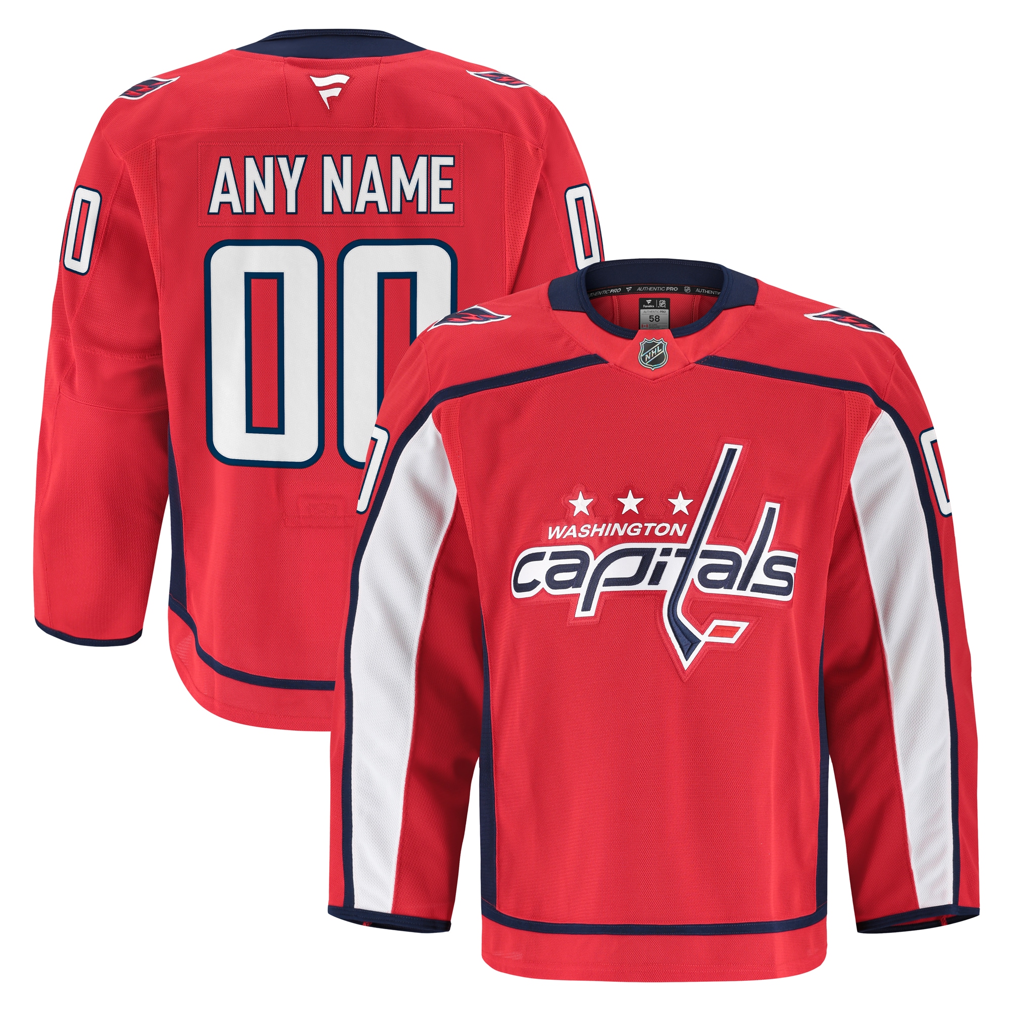 Men's Washington Capitals Red Home Pro Custom Hockey Jersey - JS210 