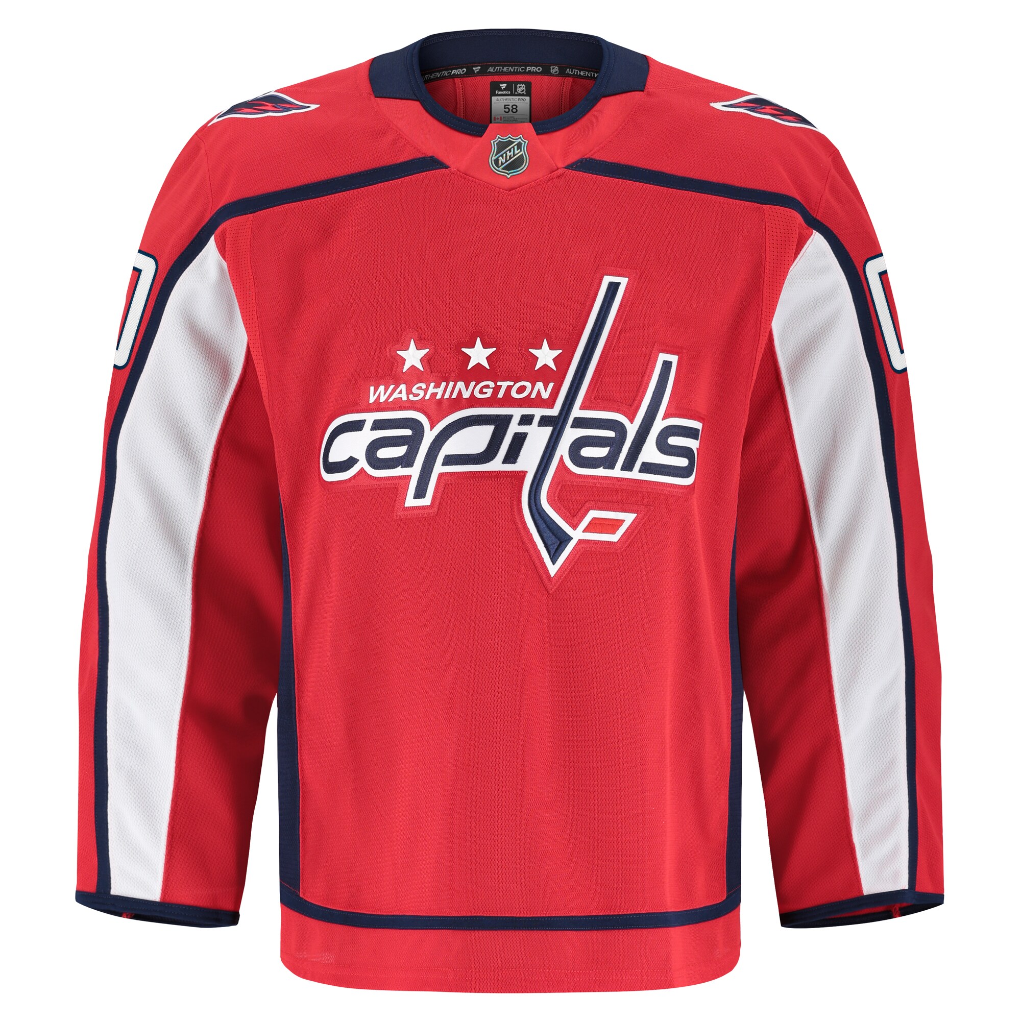Alternative view of Men's Washington Capitals Red Home Pro Custom Hockey Jersey - JS210 