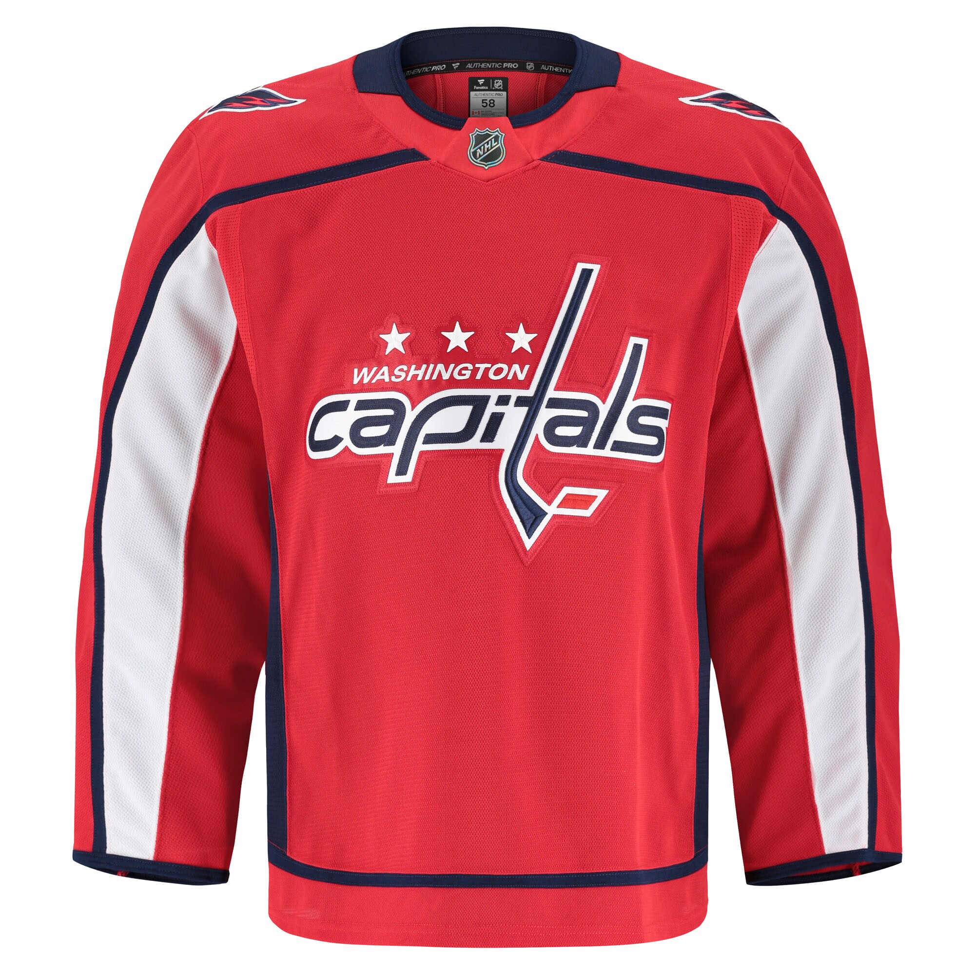 Alternative view of Men's Washington Capitals Red Home Pro Hockey Jersey - JS525 