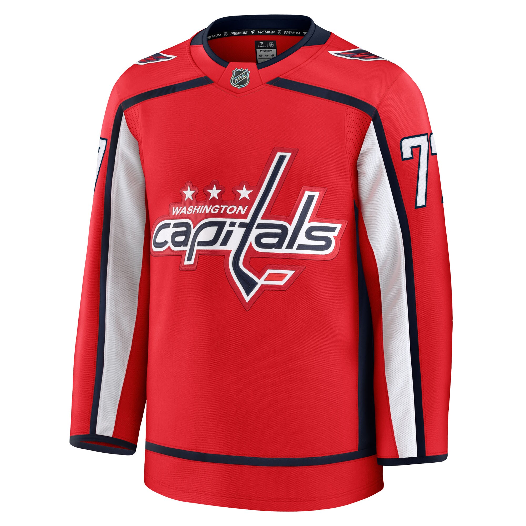Alternative view of Men's Washington Capitals TJ Oshie Red Home Premium Hockey Jersey - JS990 