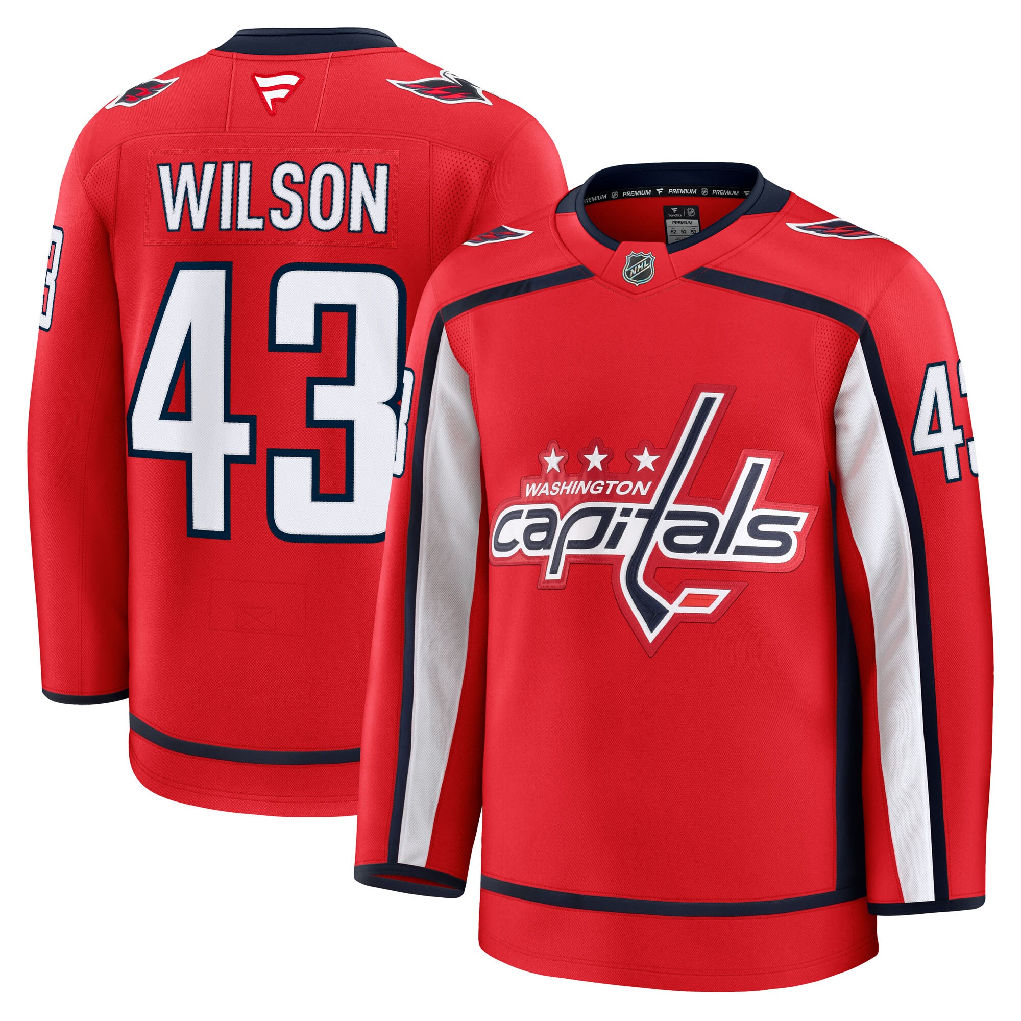Men's Washington Capitals Tom Wilson Red Home Premium Hockey Jersey - JS593 