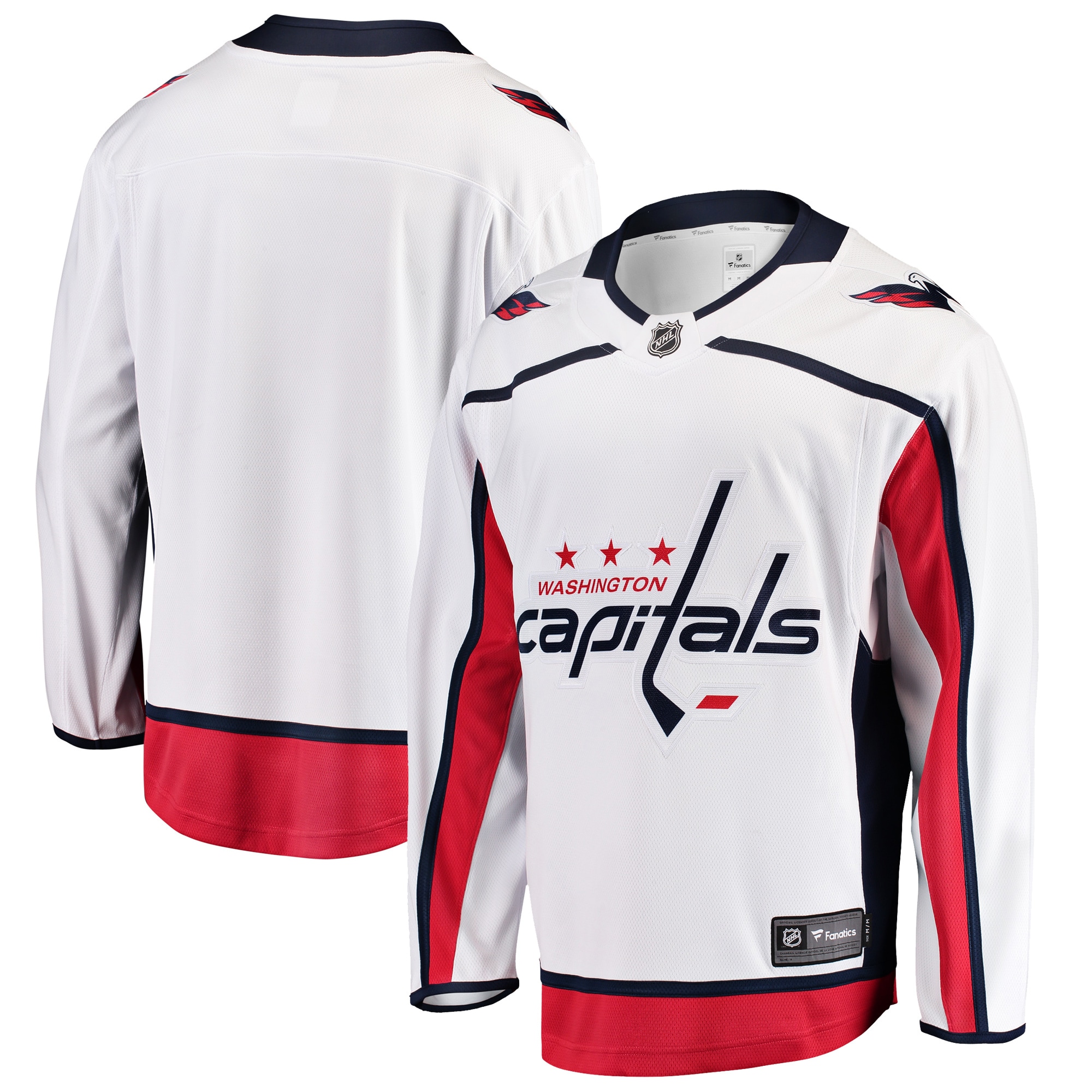 Men's Washington Capitals White Breakaway Away Hockey Jersey - JS303 