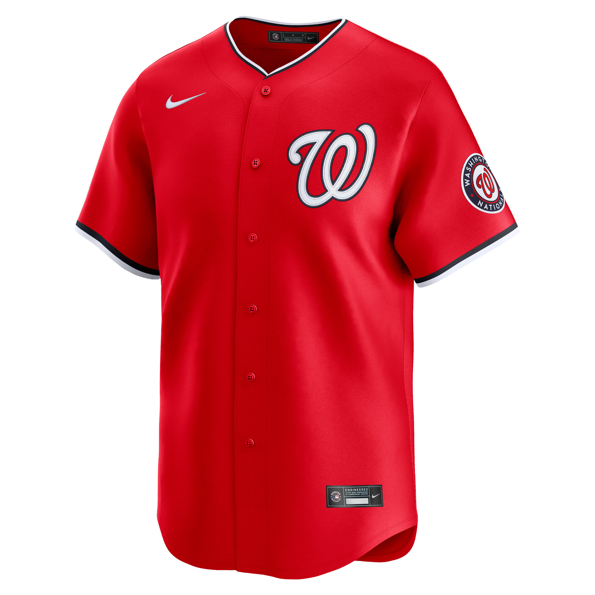 Alternative view of Men's Washington Nationals CJ Abrams Red 2nd Alternate Limited Player Baseball Jersey - JS759 