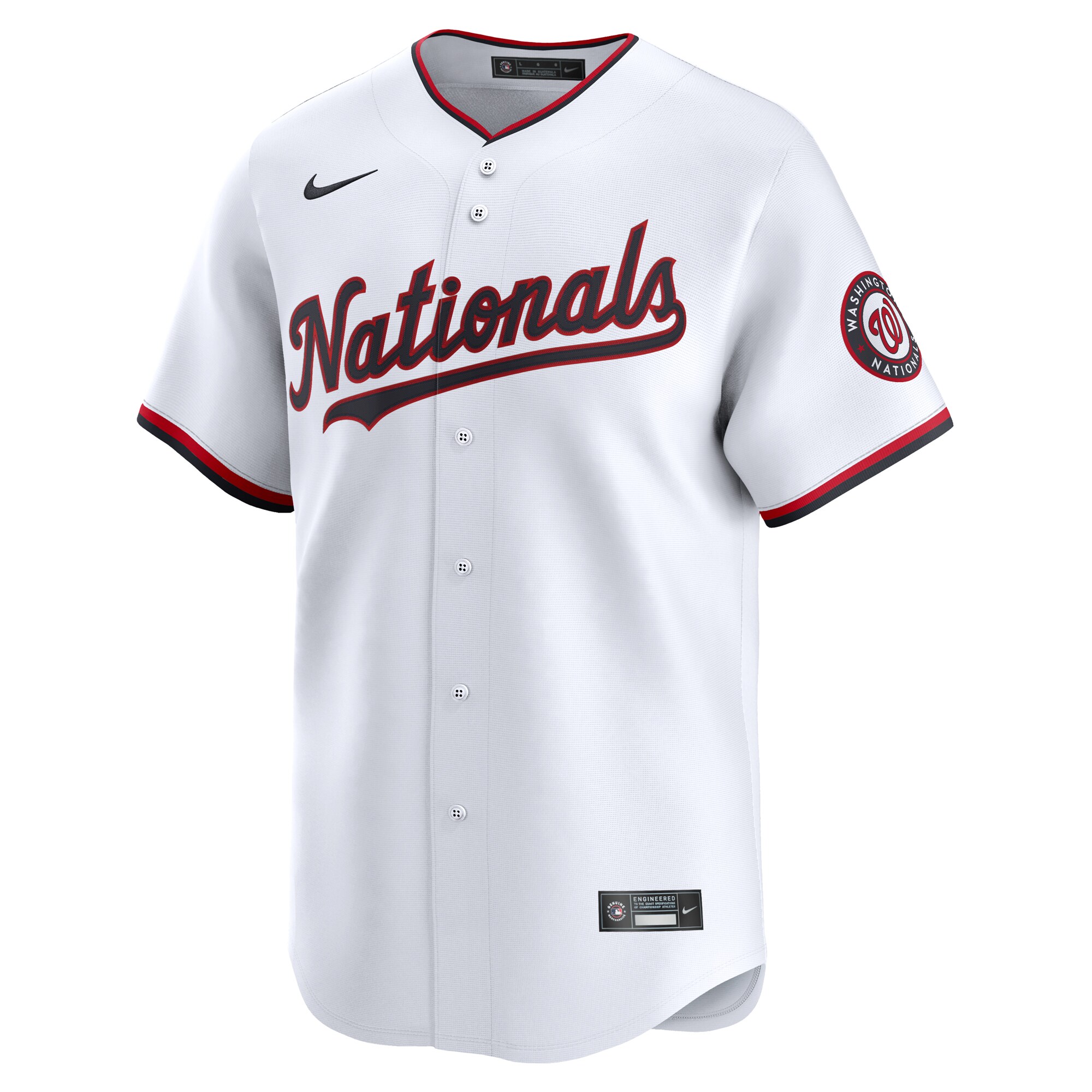 Alternative view of Men's Washington Nationals Dylan Crews White Home Limited Player Baseball Jersey - JS185 