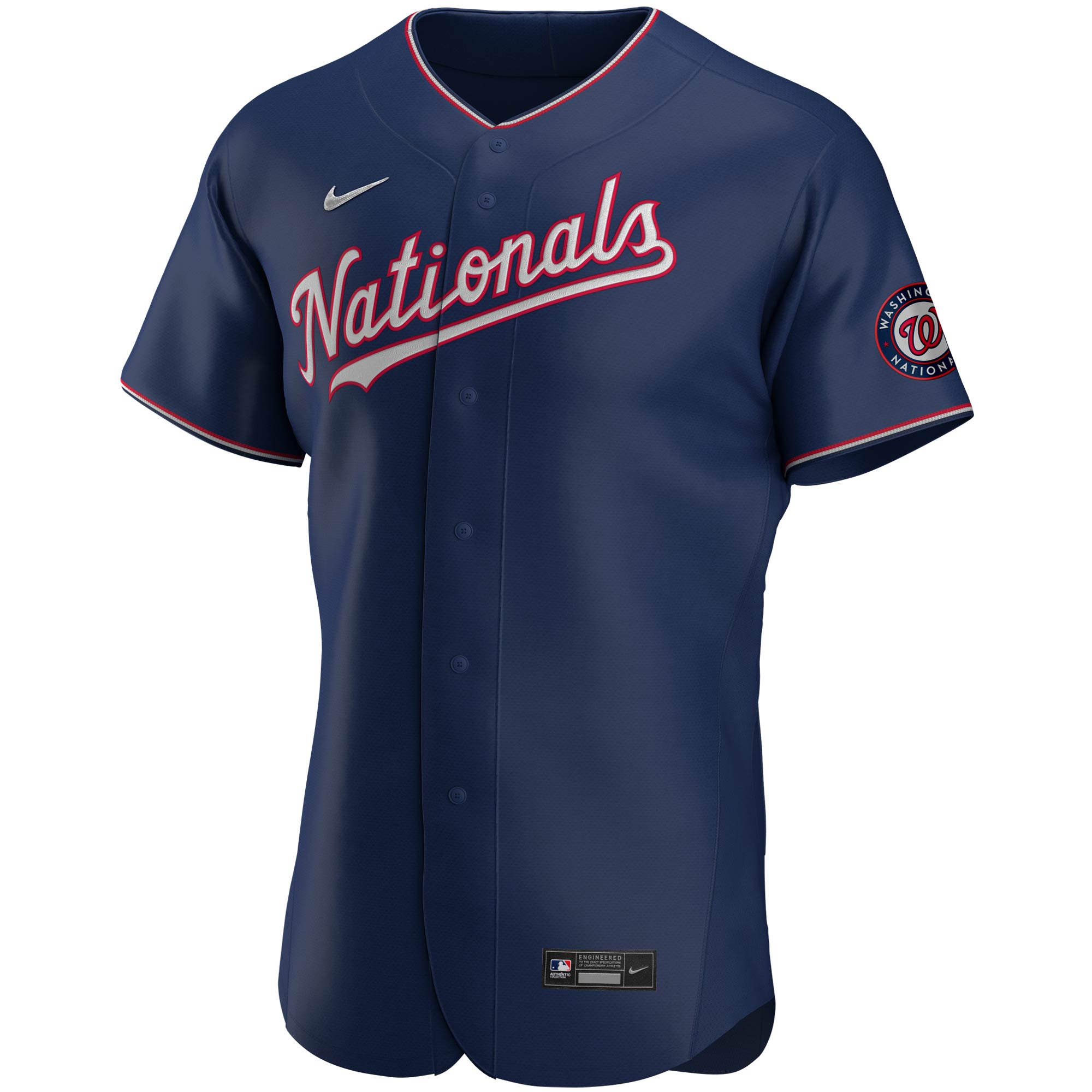 Alternative view of Men's Washington Nationals Navy Alternate Team Jersey - JS866 