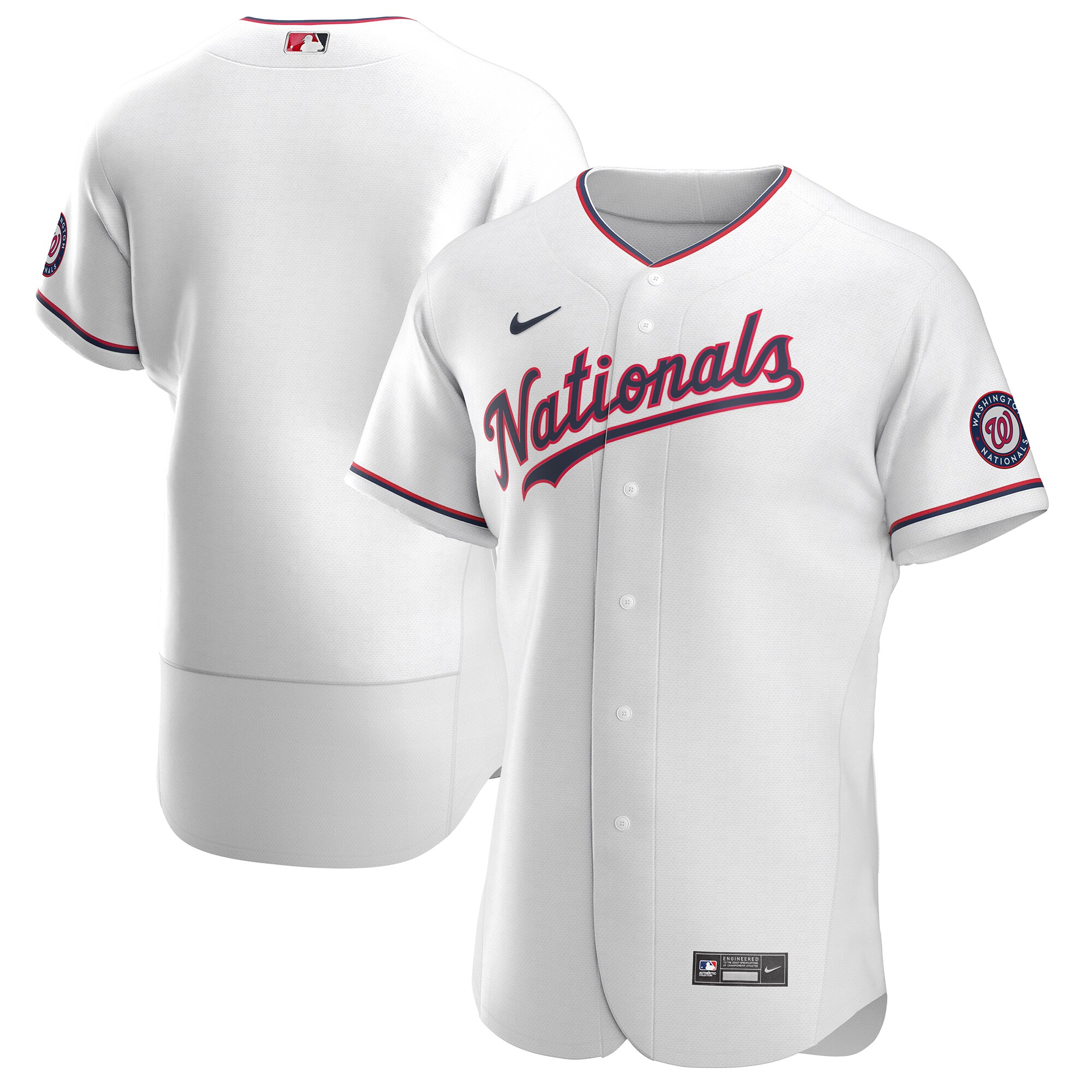 Men's Washington Nationals White Alternate Team Jersey - JS435 