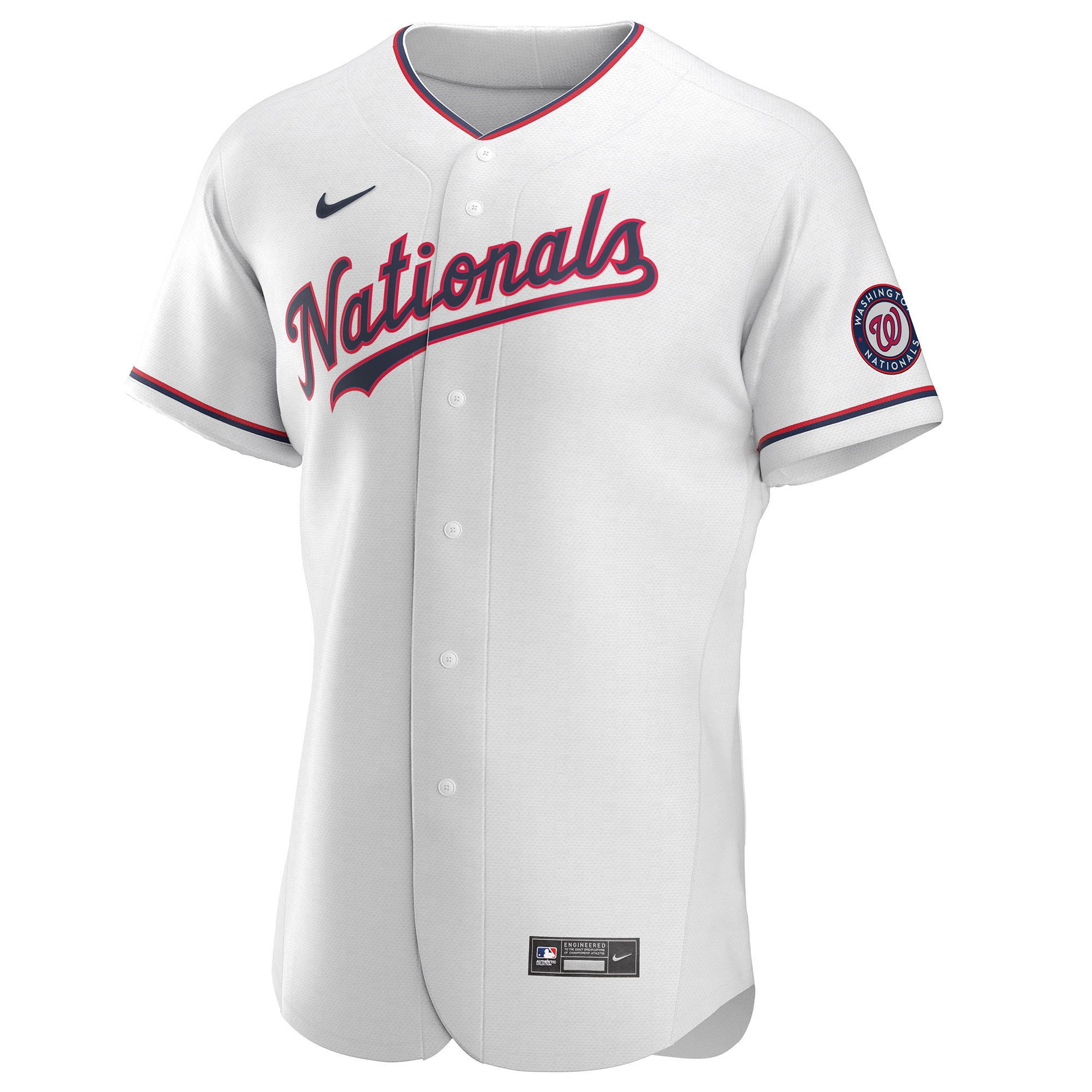 Alternative view of Men's Washington Nationals White Alternate Team Jersey - JS435 