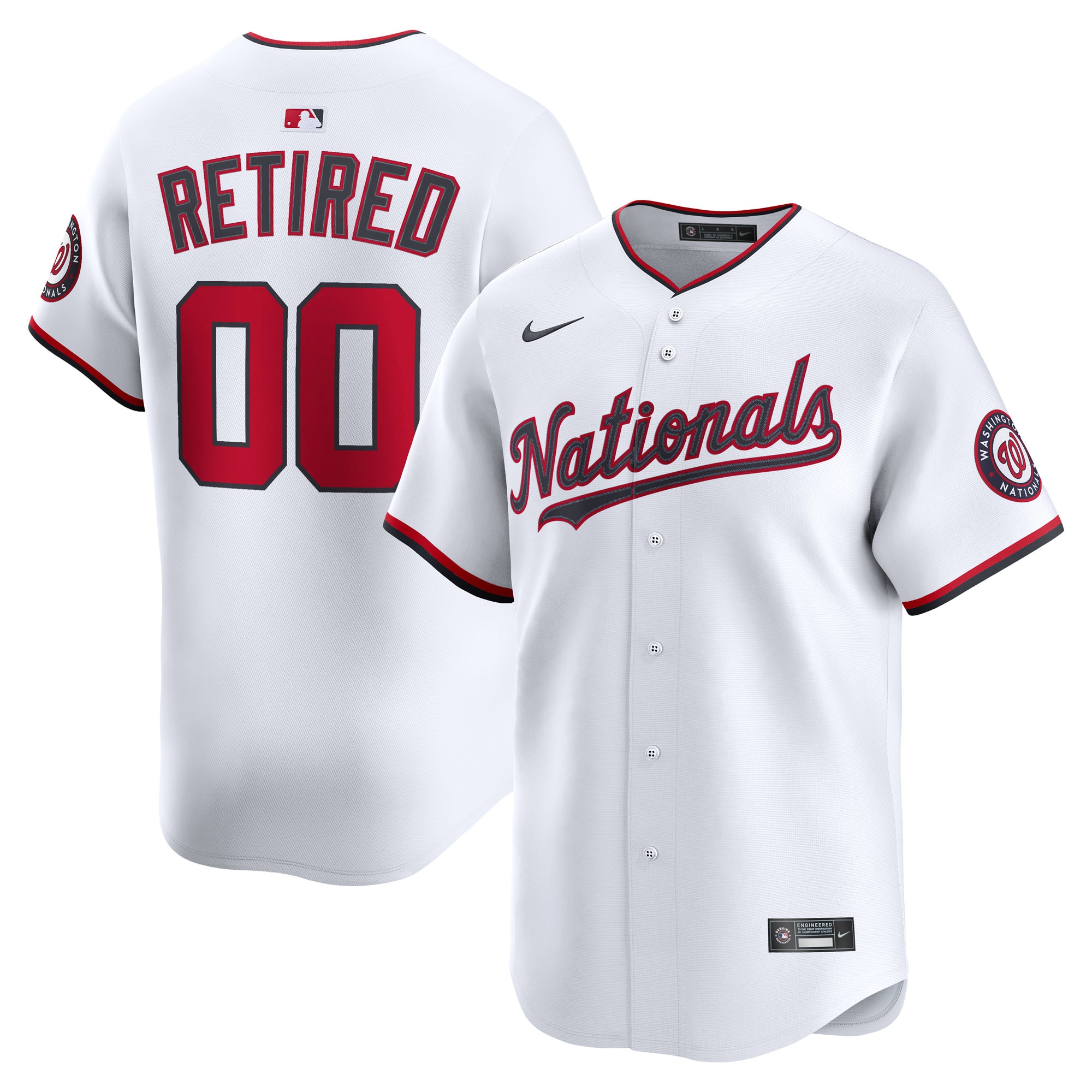 Men's Washington Nationals White Home Limited Pick-A-Player Retired Roster Baseball Jersey - JS758 