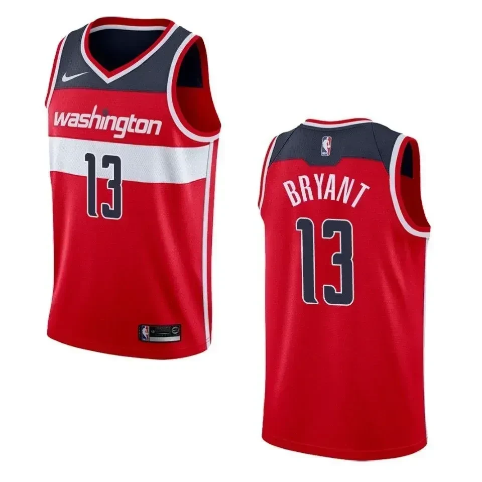 Men's Washington Wizards 13 Thomas Bryant Icon Swingman Basketball Jersey - Red - JS653 