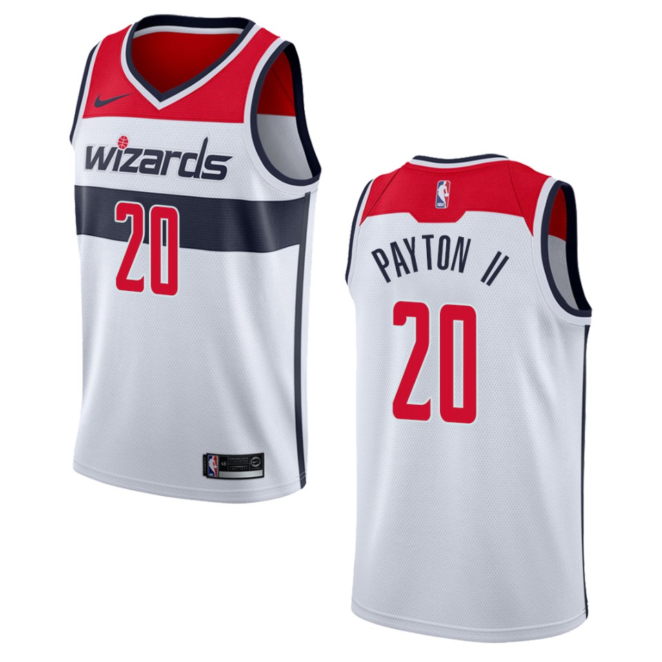 Men's Washington Wizards #20 Gary Payton Ii Association Swingman Basketball Jersey - White