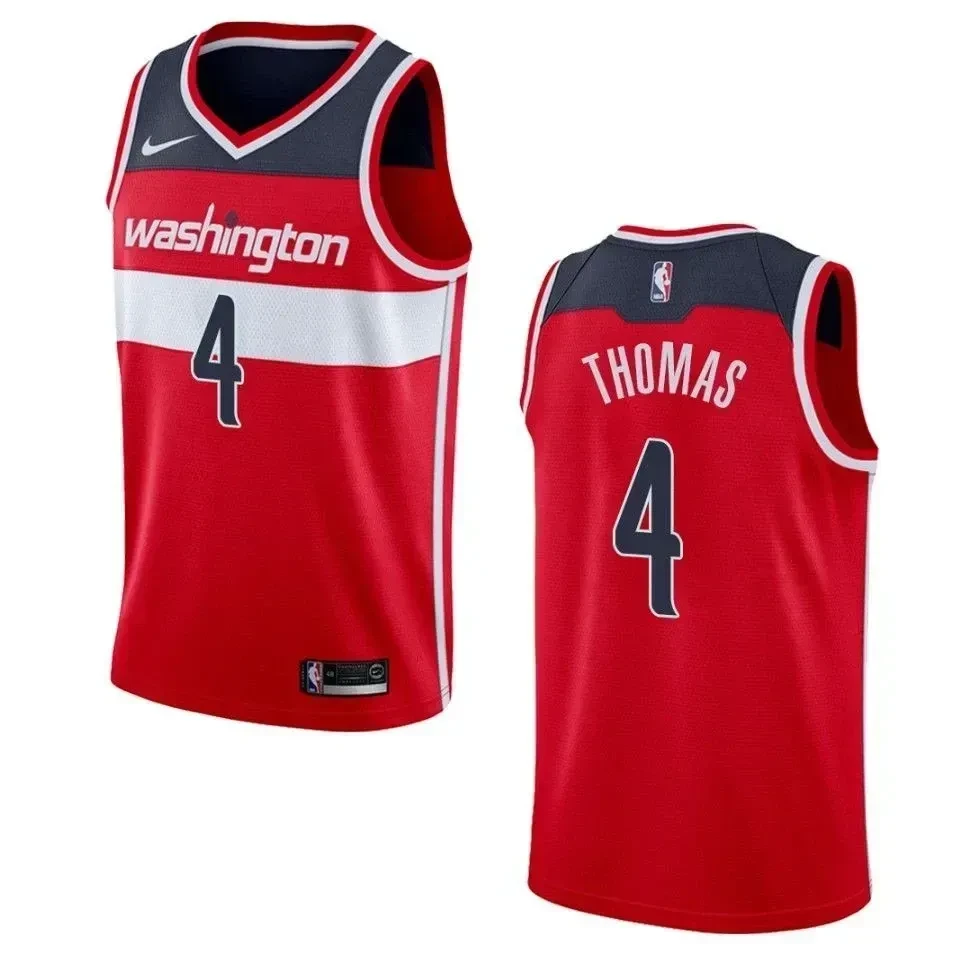 Men's Washington Wizards 4 Isaiah Thomas Icon Swingman Jersey - Red - JS691 