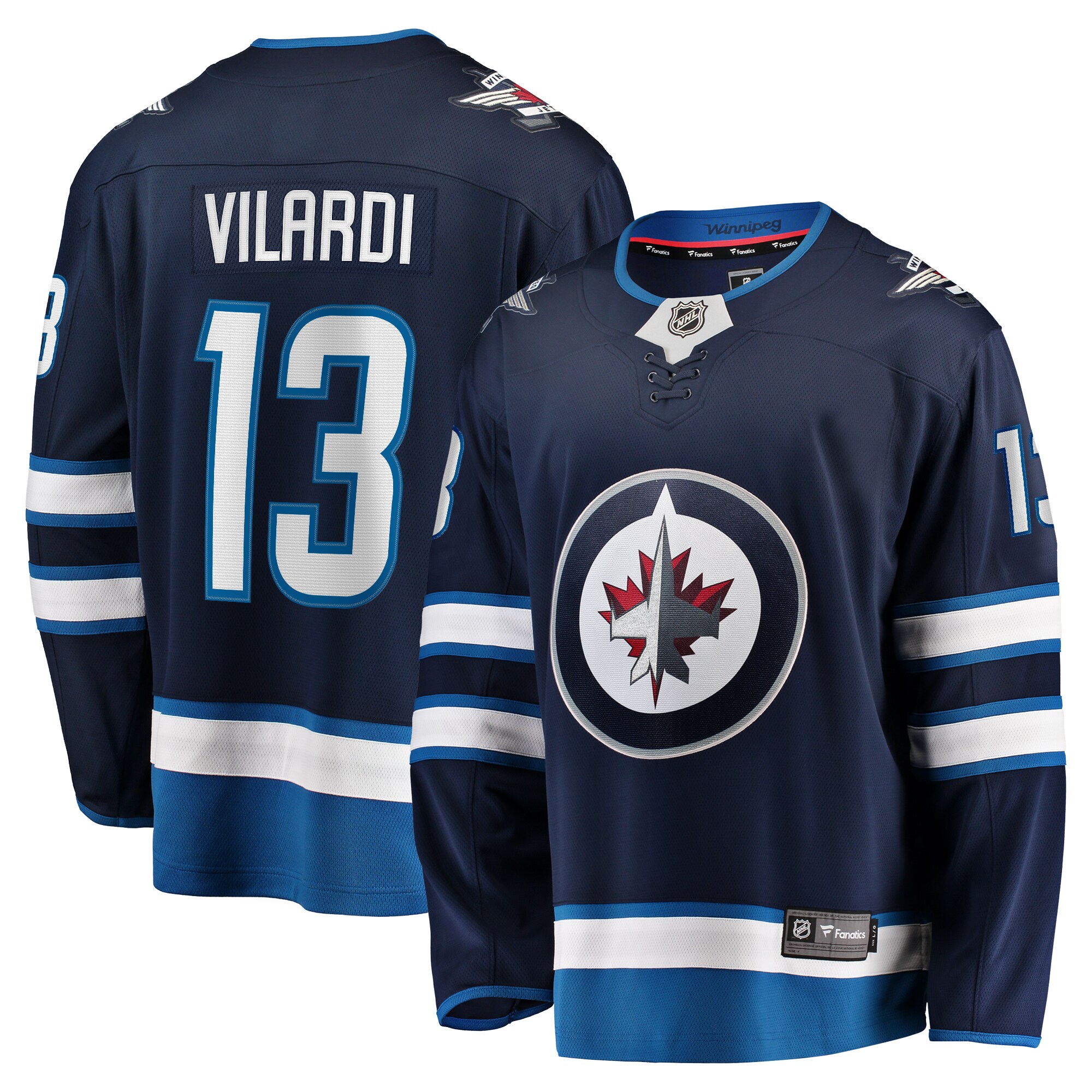 Men's Winnipeg Jets Gabriel Vilardi Navy Home Premier Breakaway Player Hockey Jersey - JS464 