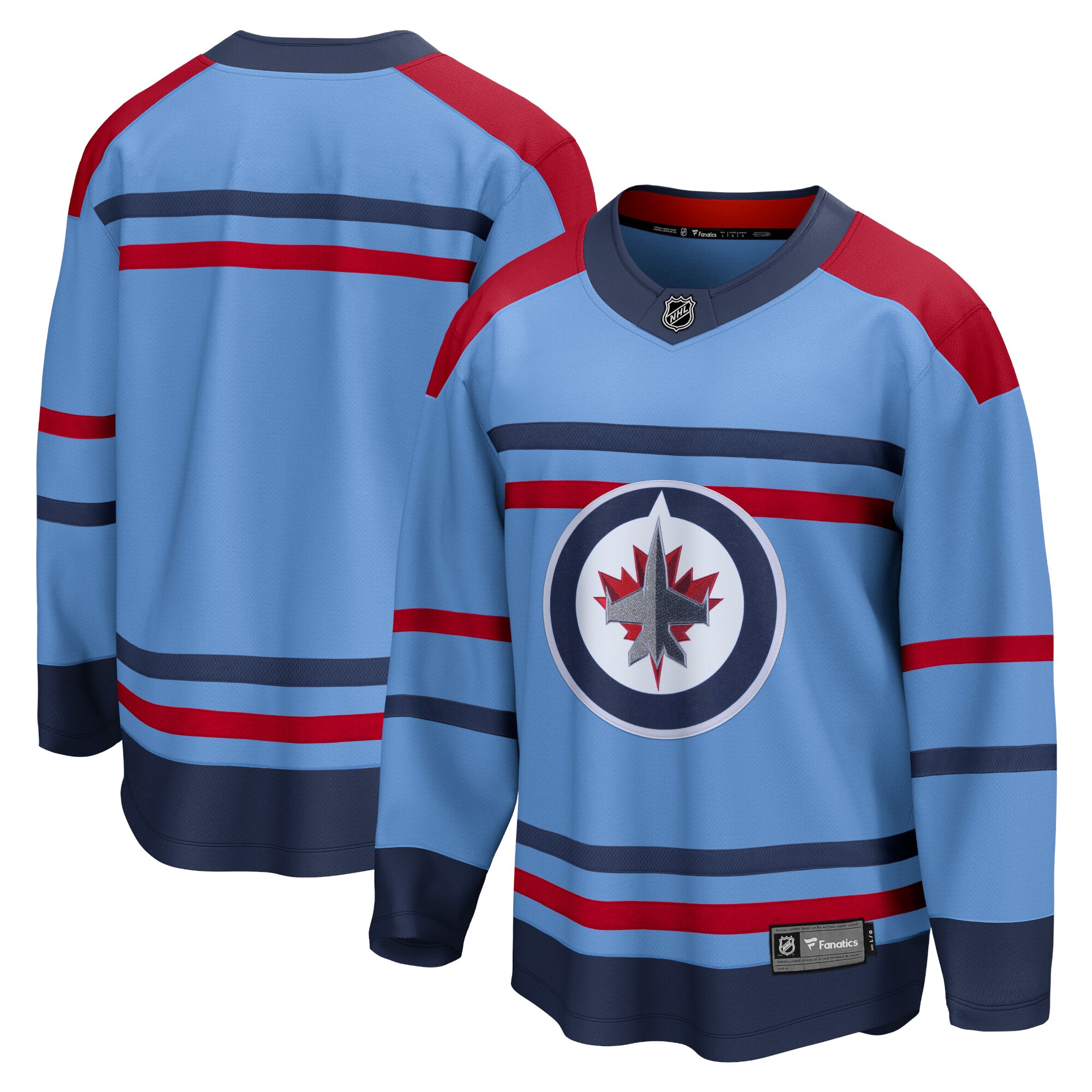 Men's Winnipeg Jets Light Blue Anniversary Premier Breakaway Hockey Jersey - JS745 