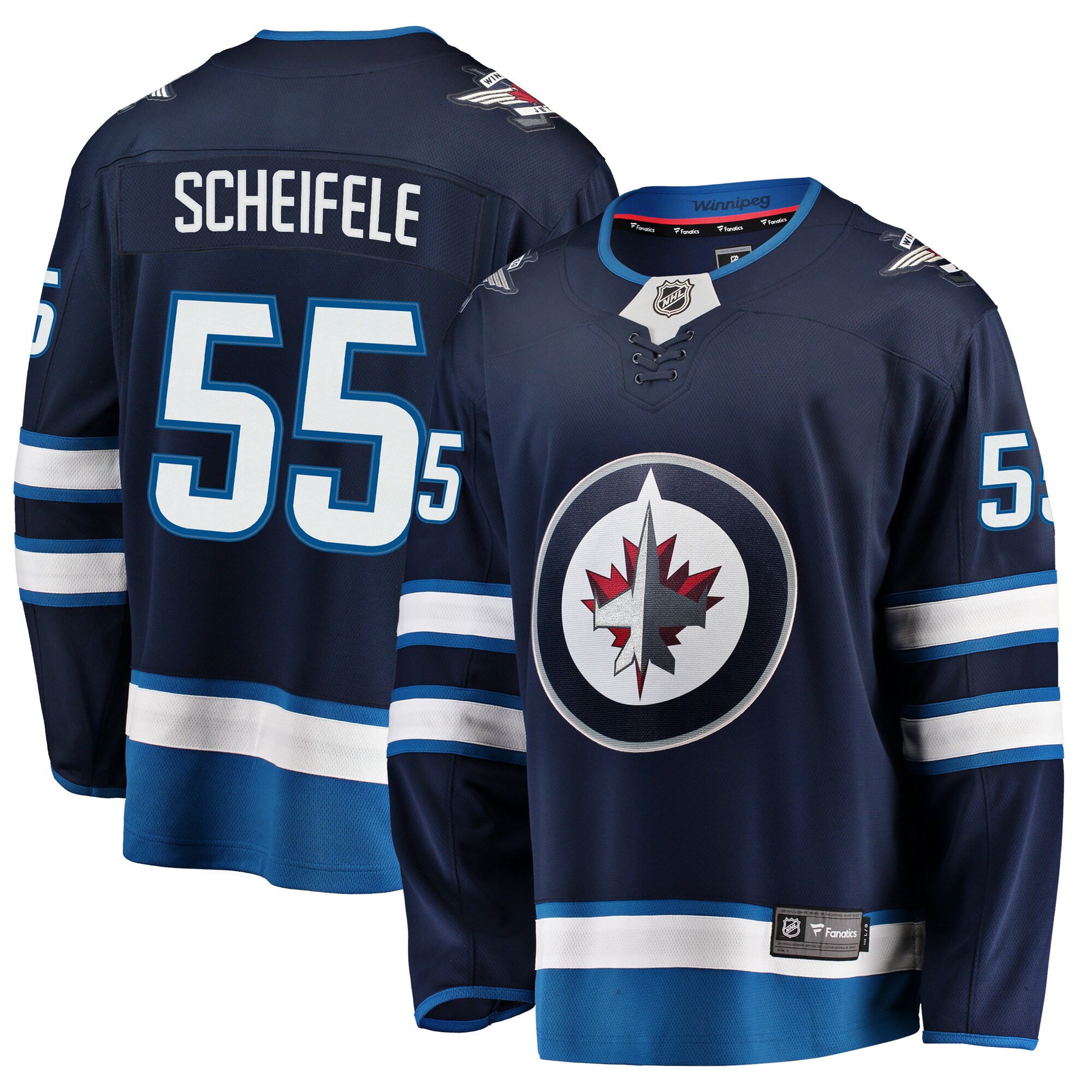Men's Winnipeg Jets Mark Scheifele Navy Breakaway Hockey Jersey - JS757 