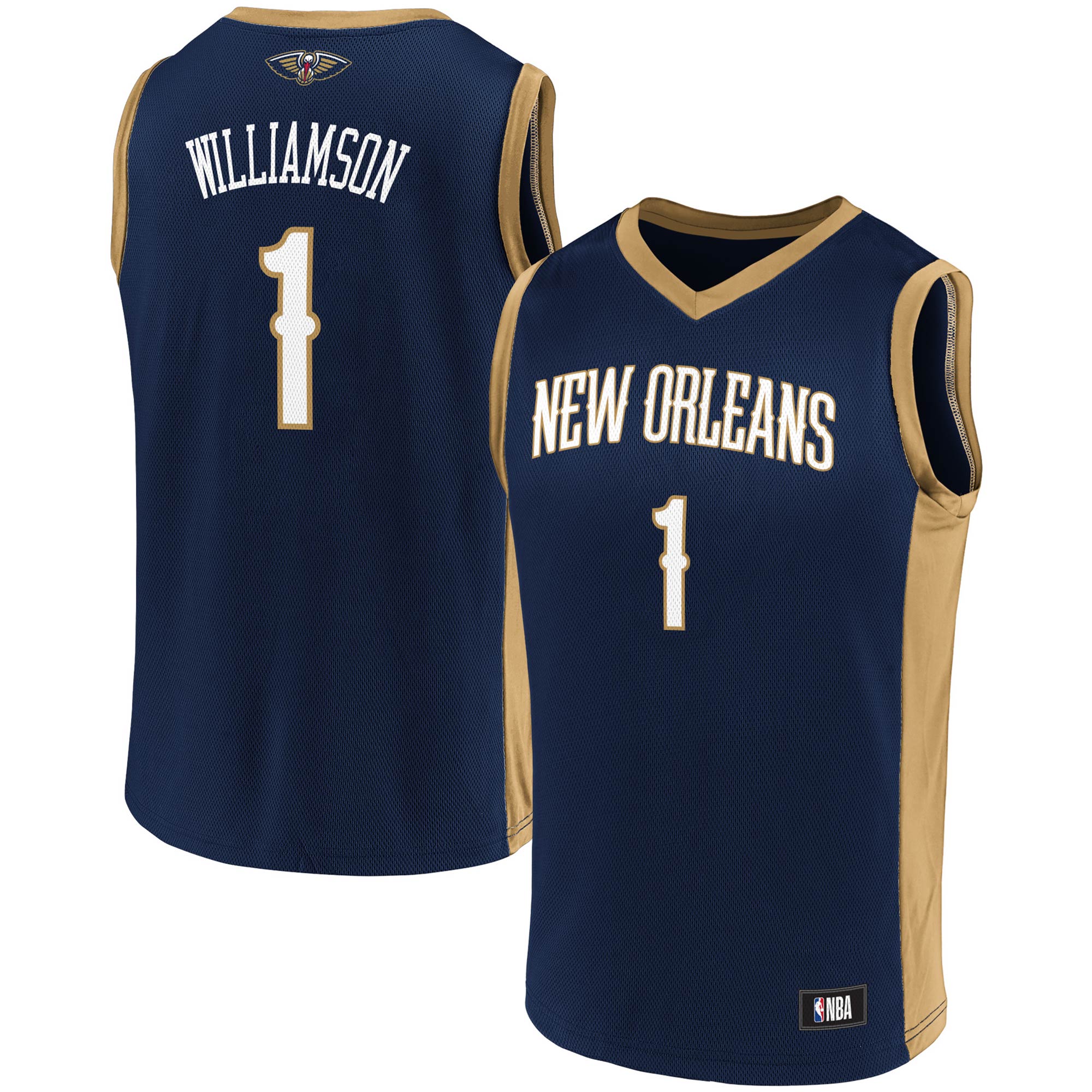 Men's Zion Williamson Navy/gold New Orleans Pelicans Replica Basketball Jersey