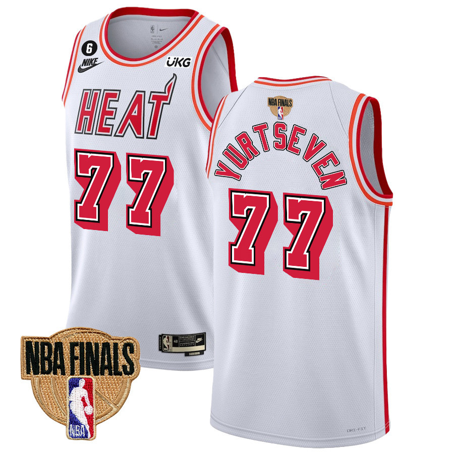 Ömer Yurtseven 77 Miami Heat Final Champions 2023 Swingman Jersey - Classic Edition - White - JS817 