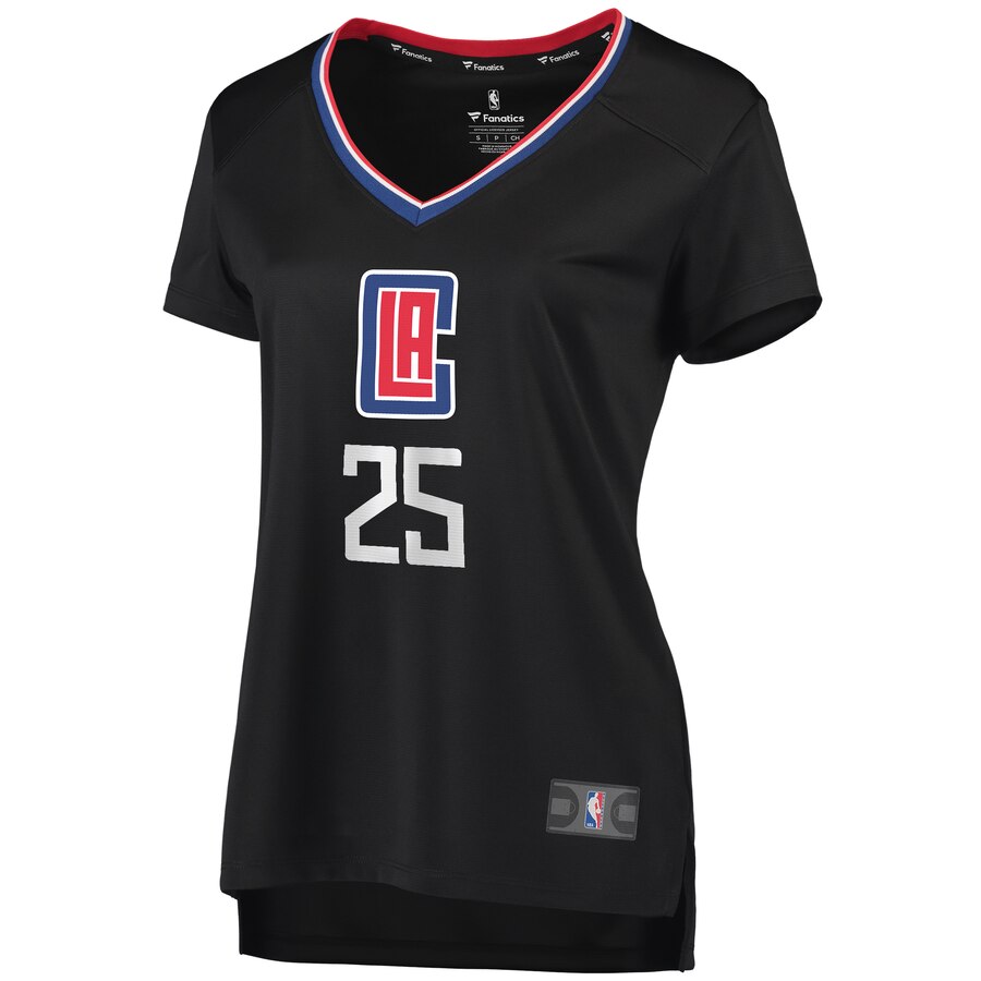 Alternative view of Mfiondu Kabengele La Clippers Fanatics Branded Women's Fast Break Replica Basketball Jersey Black - Statement Edition