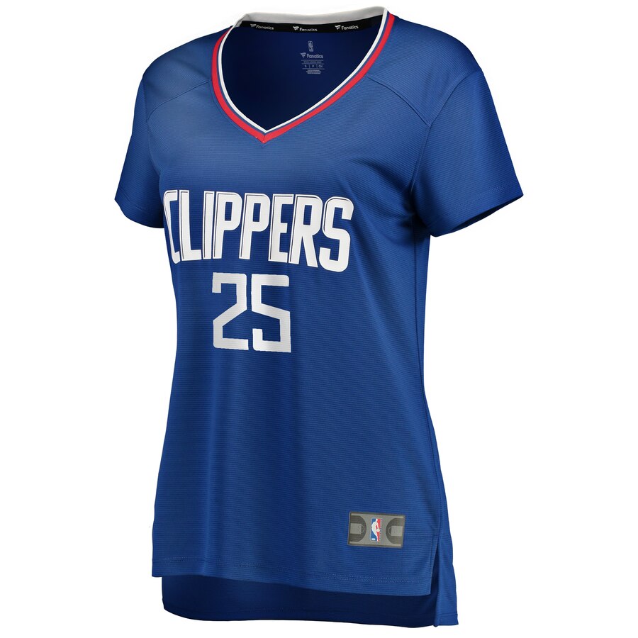 Alternative view of Mfiondu Kabengele La Clippers Fanatics Branded Women's Fast Break Replica Basketball Jersey Royal - Icon Edition