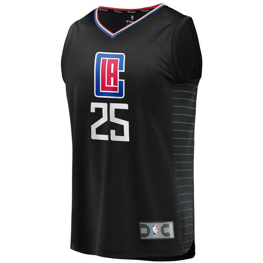Alternative view of Mfiondu Kabengele La Clippers Fanatics Branded Youth Fast Break Replica Basketball Jersey Black - Statement Edition